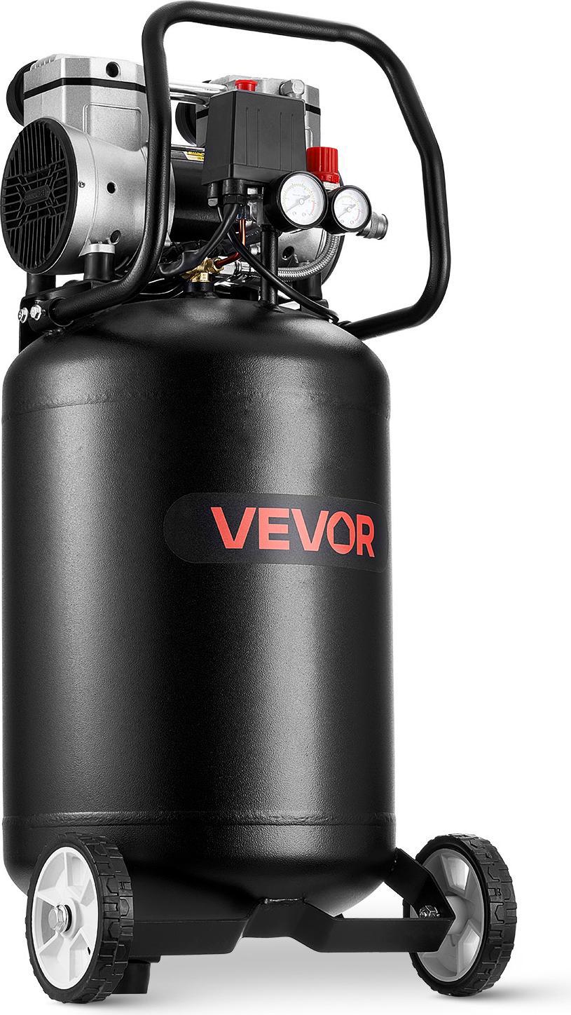 Vevor Compressore Ad Aria Compressa 50 L, Compressore D'aria 2 Hp, 113 L/Min A 6,2 Bar, Pressione Massima 8 Bar, Serbatoio Senza Olio, Ideale Per Riparazioni Auto, Gonfiaggio Pneumatici, Lavori Di Verniciatura, Lavori In Legno E Inchiodatura