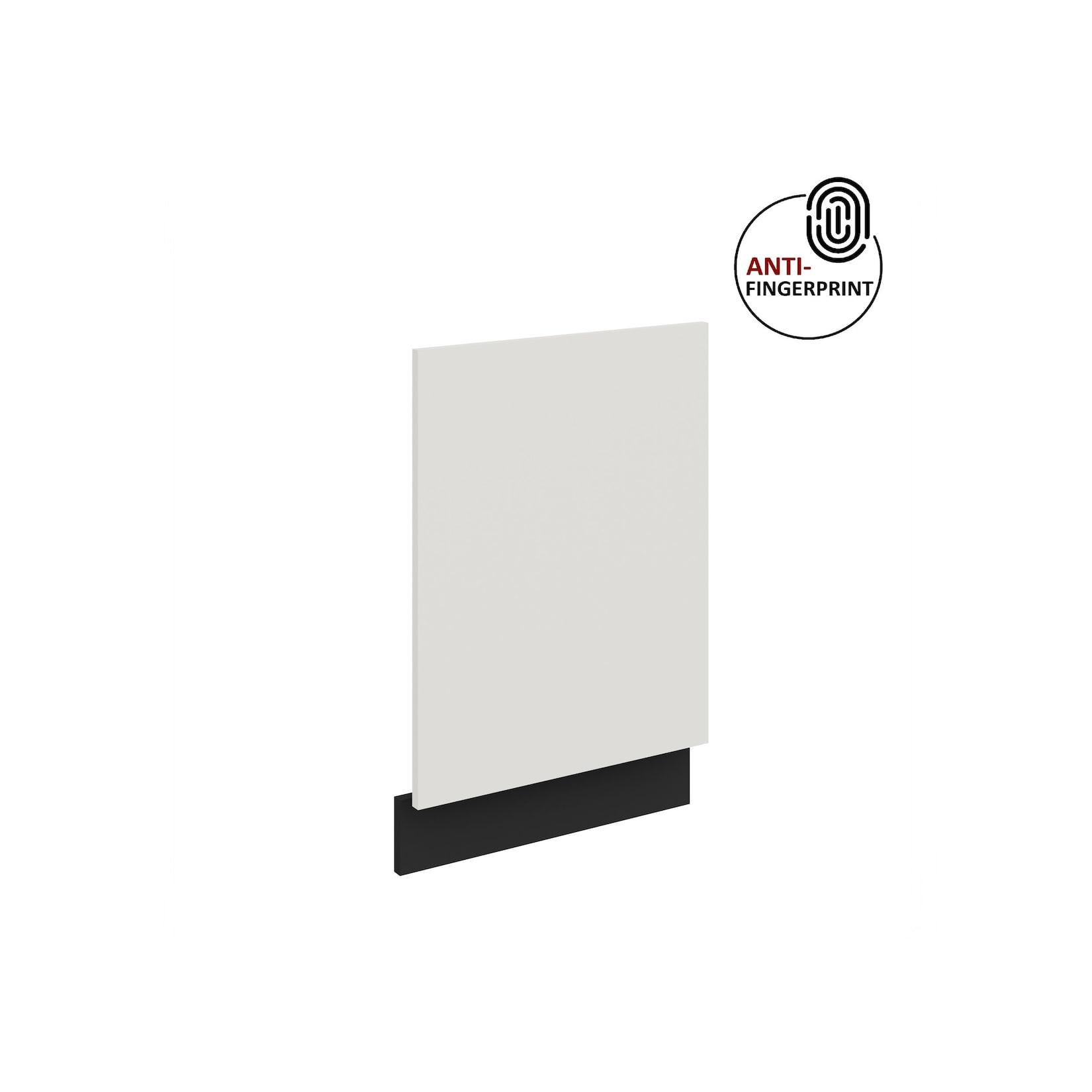 Küchen-Preisbombe Frontblende für integrierten Geschirrspüler 45 cm ARIA Weiß + Schwarz matt