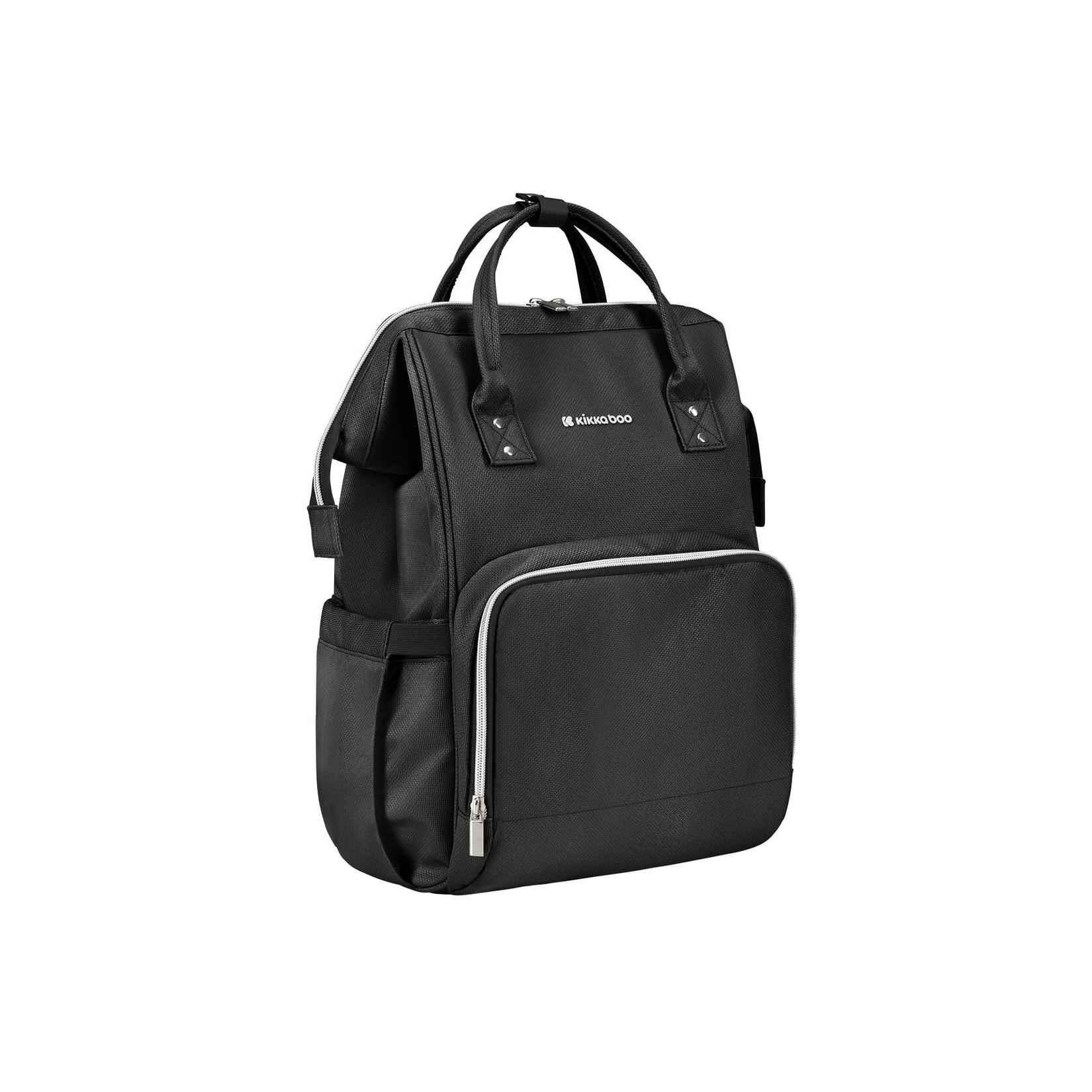 Kikkaboo Wickeltasche Siena, Rucksack, Wickelunterlage, Grifflänge einstellbar schwarz grau