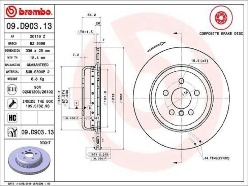 Disco Freno Brembo 09.D903.13