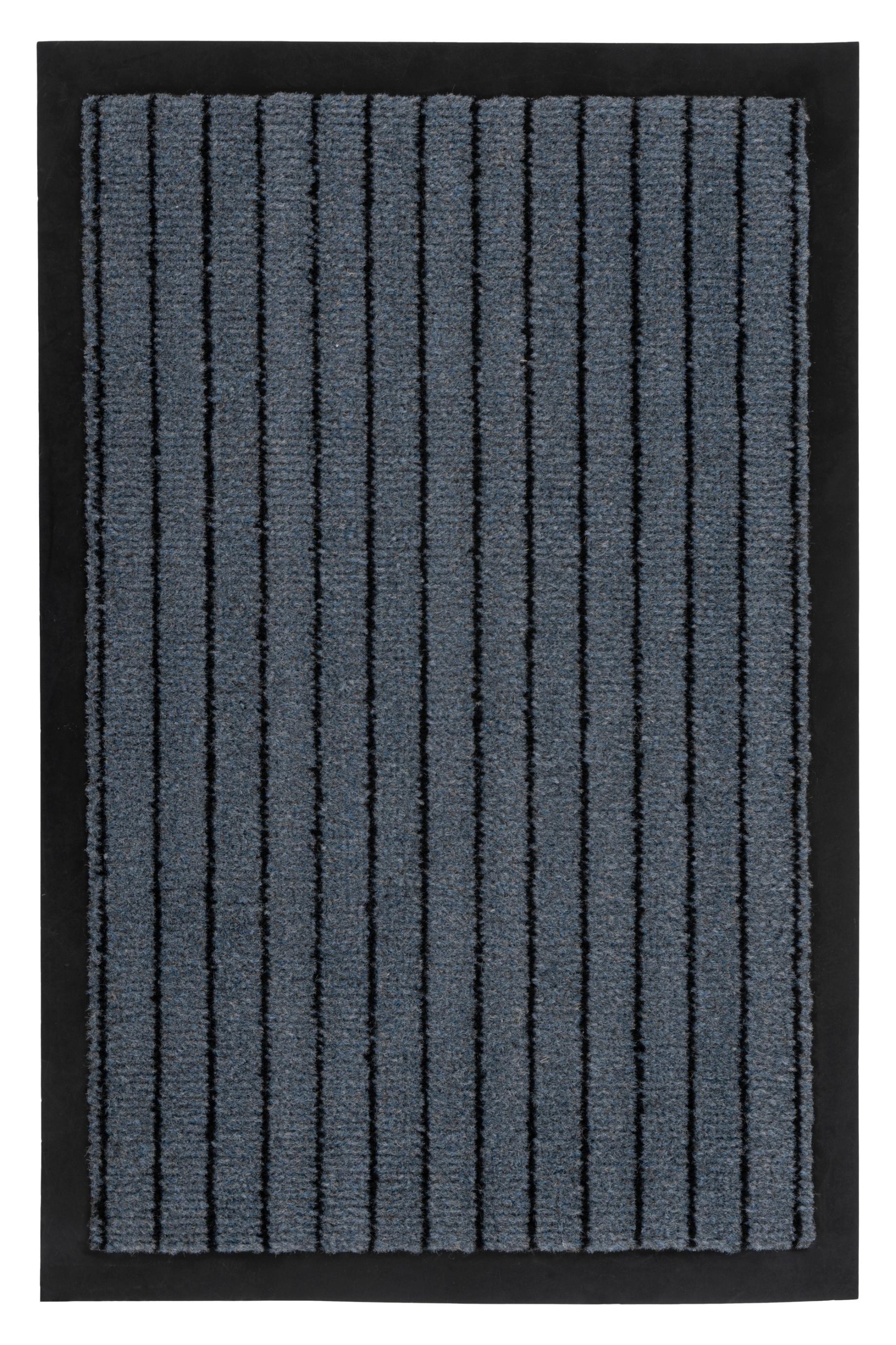 Fußmatte KAYOOM "Fine Line 225", grau, B:80cm H:6mm L:120cm, Polypropylen, Teppiche, Fußmatte, Türmatte, Eingang, Schmutzfang, mit Streifen