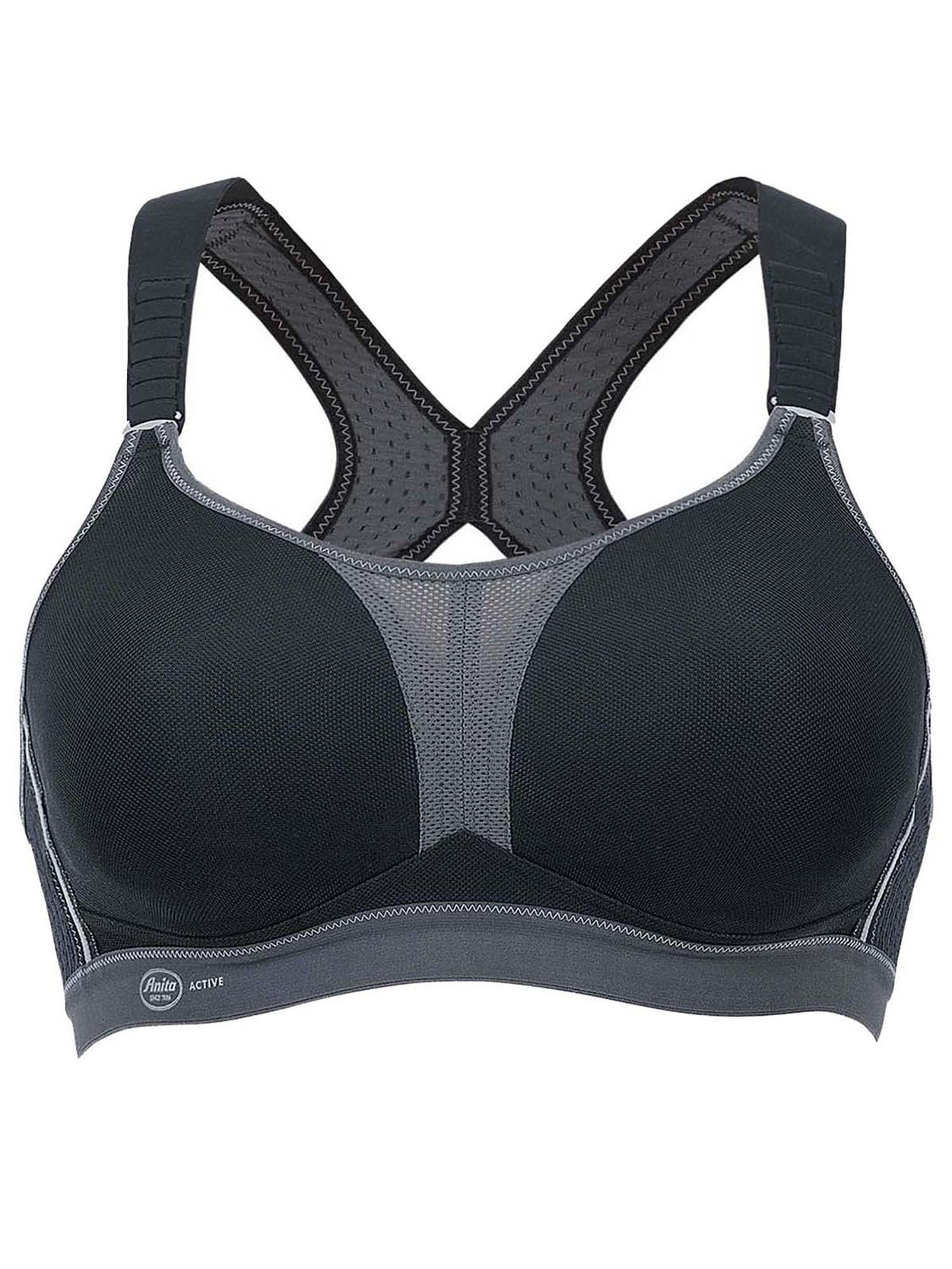 Sport-Bh Anita "Sport Bh Dynamix Star", Damen, Gr. 70, Cup C, Schwarz (Schwarz, Anthrazit), Stoff, Obermaterial: 45% Polyester Pes. 35% Polyamid Pa. 10% Elasthan El. 10% Polyurethan Pu., Bhs Sport-Bh