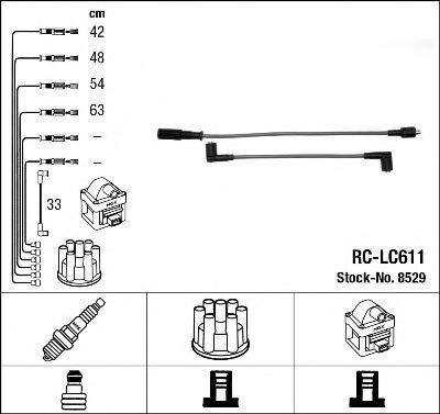 Ngk 8529 Set Cavi Accensione Set Cavi Accensione Per Fiat Tipo (160) Tempra (159) Tempra S.W. (159) Per Lancia Delta I (831AB0)