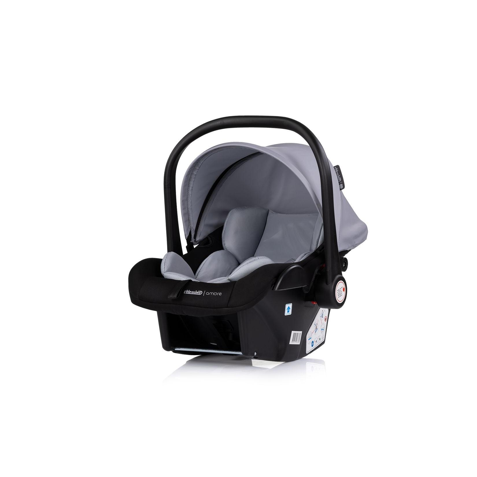 Chipolino Set Babyschale Isofix-Basis-Station Amore i-Size Gruppe 0+ (0 - 13 kg) hellgrau