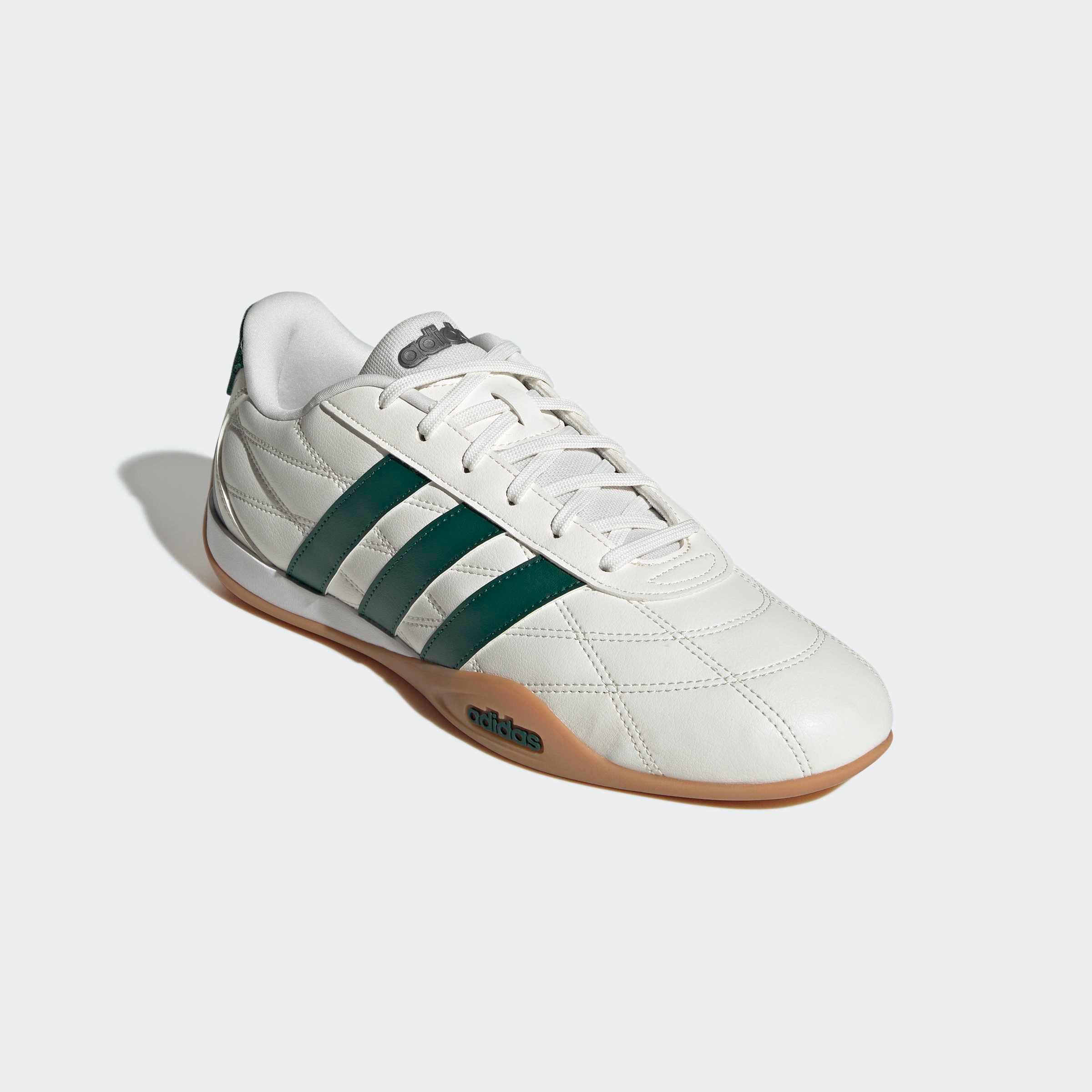 Sneaker ADIDAS SPORTSWEAR "GROUNDPULSE", Herren, Gr. 38, core weiß, collegiate grün, gum 3, Leder, Synthetik, Schuhe Sneaker