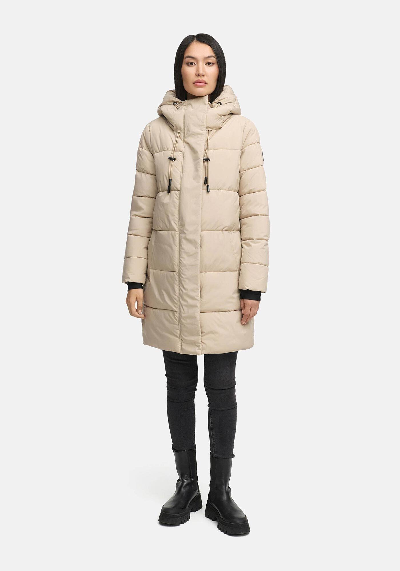 Winterjacke Marikoo "Kaituu Xvi", Damen, Gr. 3XL, Beige (Light Taupe), Obermaterial: 100% Polyester. Innenseite: 100% Polyester. Futter: 100% Polyester. Wattierung: 100% Polyester, Jacken Winterjacke, Mit GroßEr Kapuze