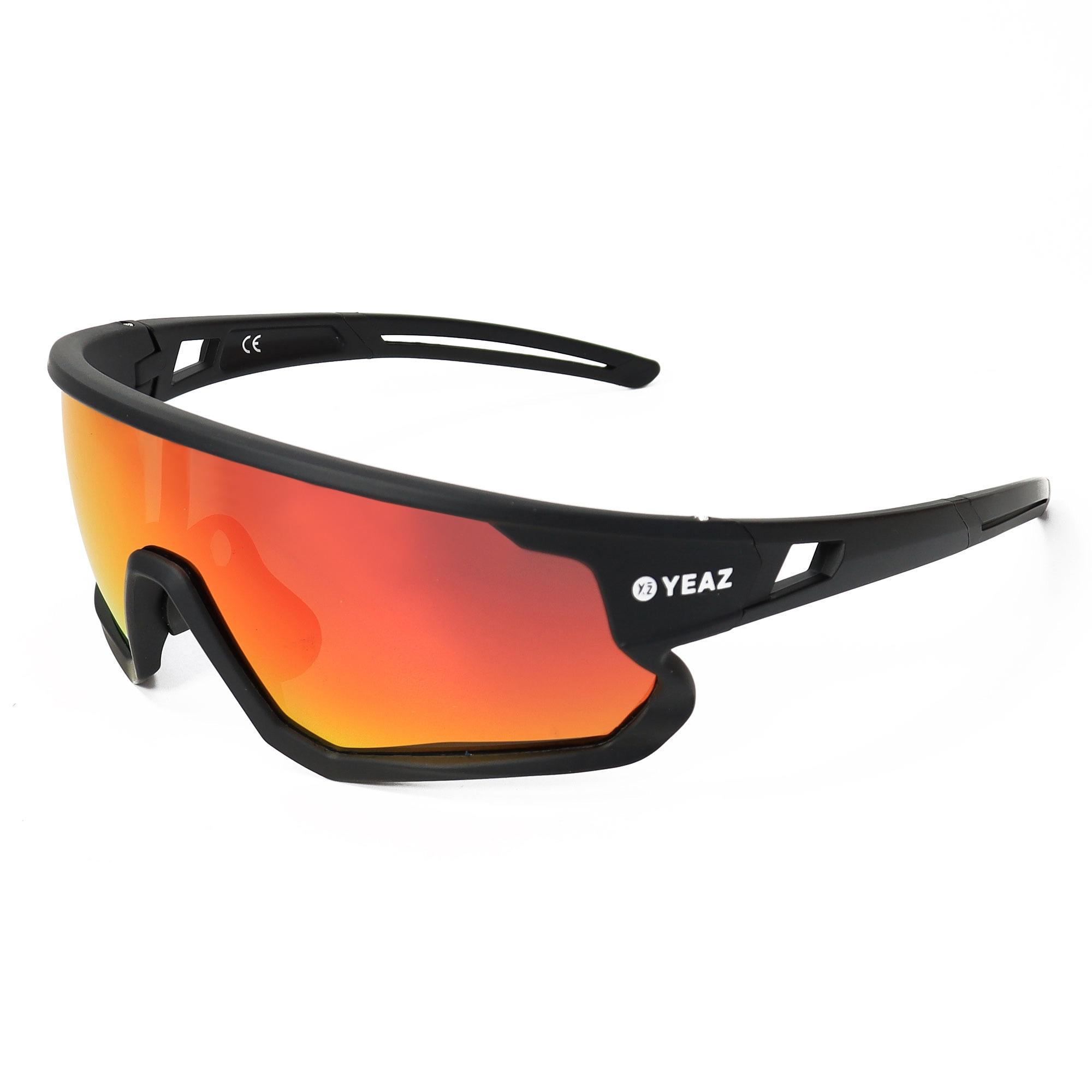 Sportbrille Yeaz "Sport-Sonnenbrille Black/Red Sunrise", Damen, Rot, Sonnenbrillen