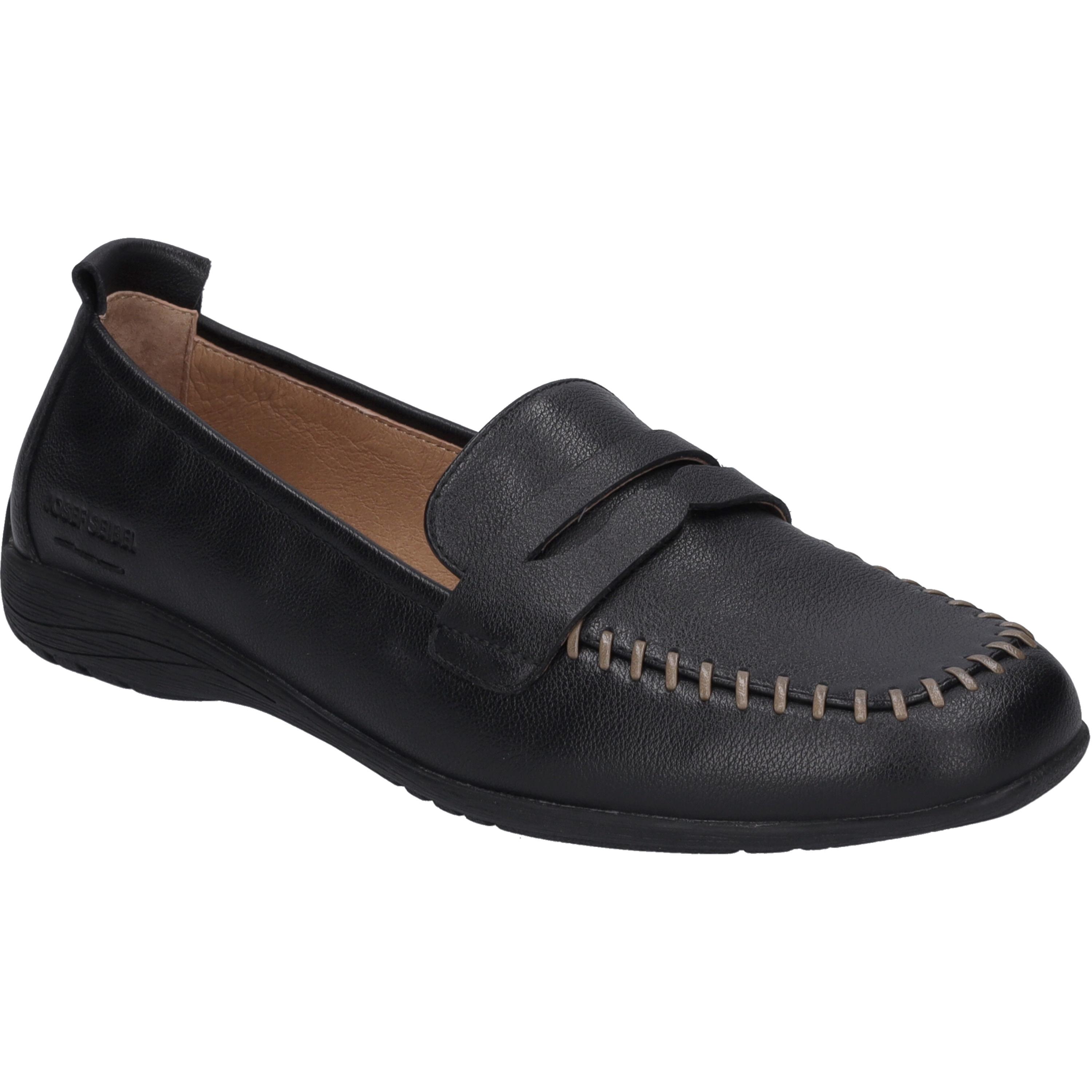 Ballerina Josef Seibel "Fenja 21, Schwarz", Damen, Gr. 39, Schwarz, Obermaterial: 100% Rindsleder Leather Cow., Schuhe Ballerina