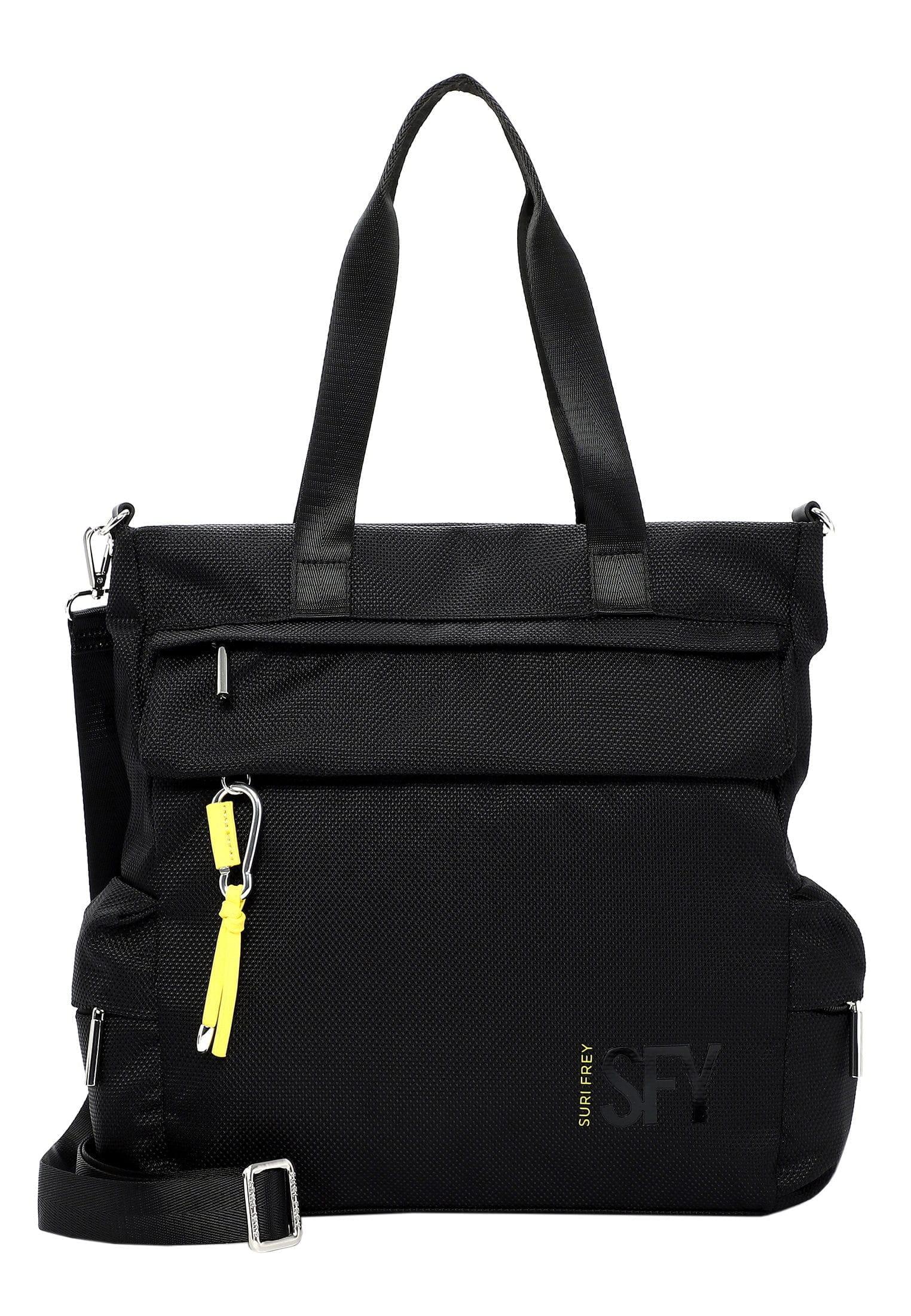 Shopper Suri Frey "Shopper Sfy Suri Sports Marry", Damen, Gr. B/H/T: 40Cm X 38Cm X 13Cm 0, Schwarz (Schwarz 100), Polyurethan, Taschen Shopper