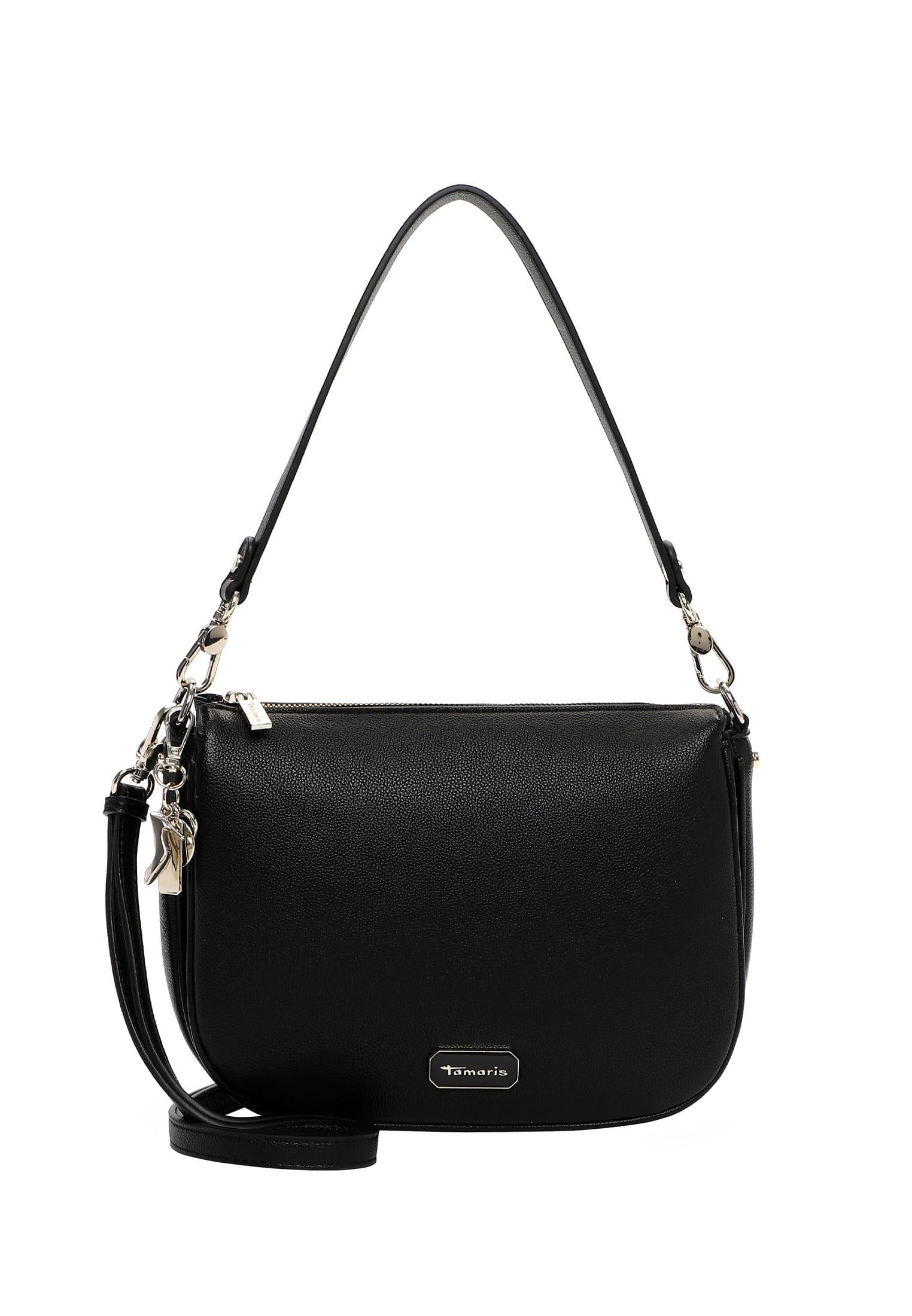 UmhäNgetasche Tamaris "UmhäNgetasche Tas Katharina", Damen, Gr. B/H/T: 26Cm X 20Cm X 6Cm 0, Schwarz (Schwarz 100), Polyurethan, Taschen UmhäNgetasche