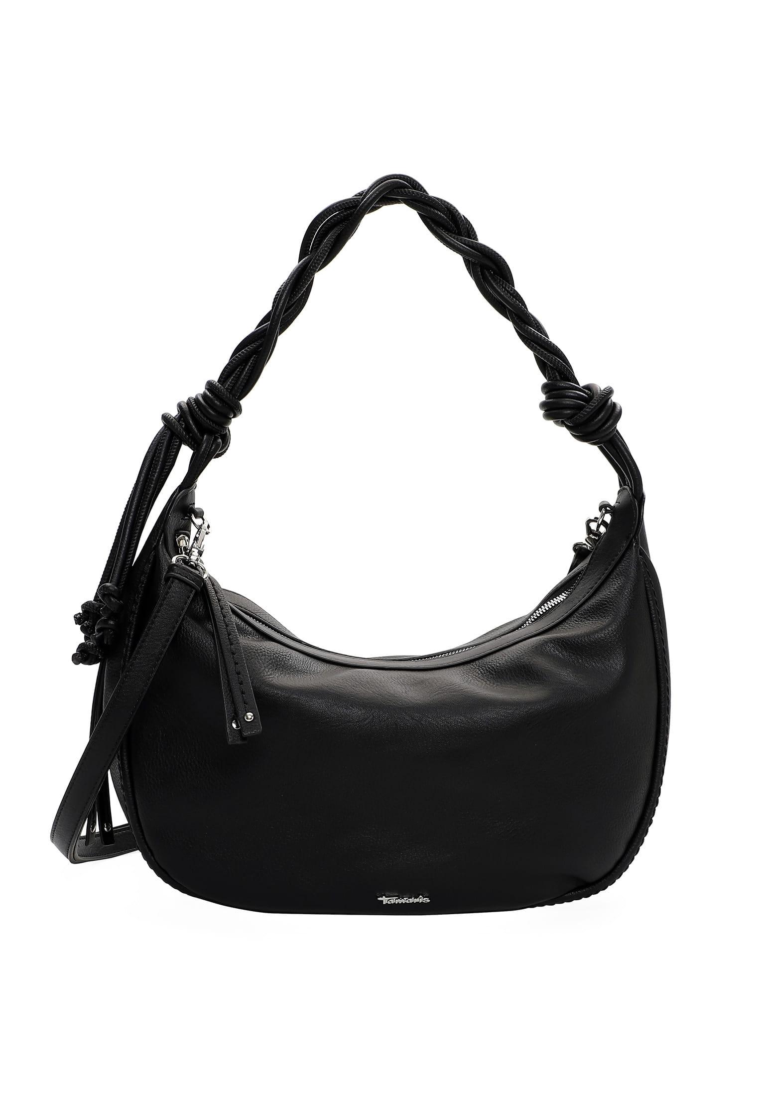 Beuteltasche Tamaris "Beutel Tas Keona", Damen, Gr. B/H/T: 33Cm X 26Cm X 11Cm 0, Schwarz (Schwarz 100), Polyurethan, Taschen Beuteltasche