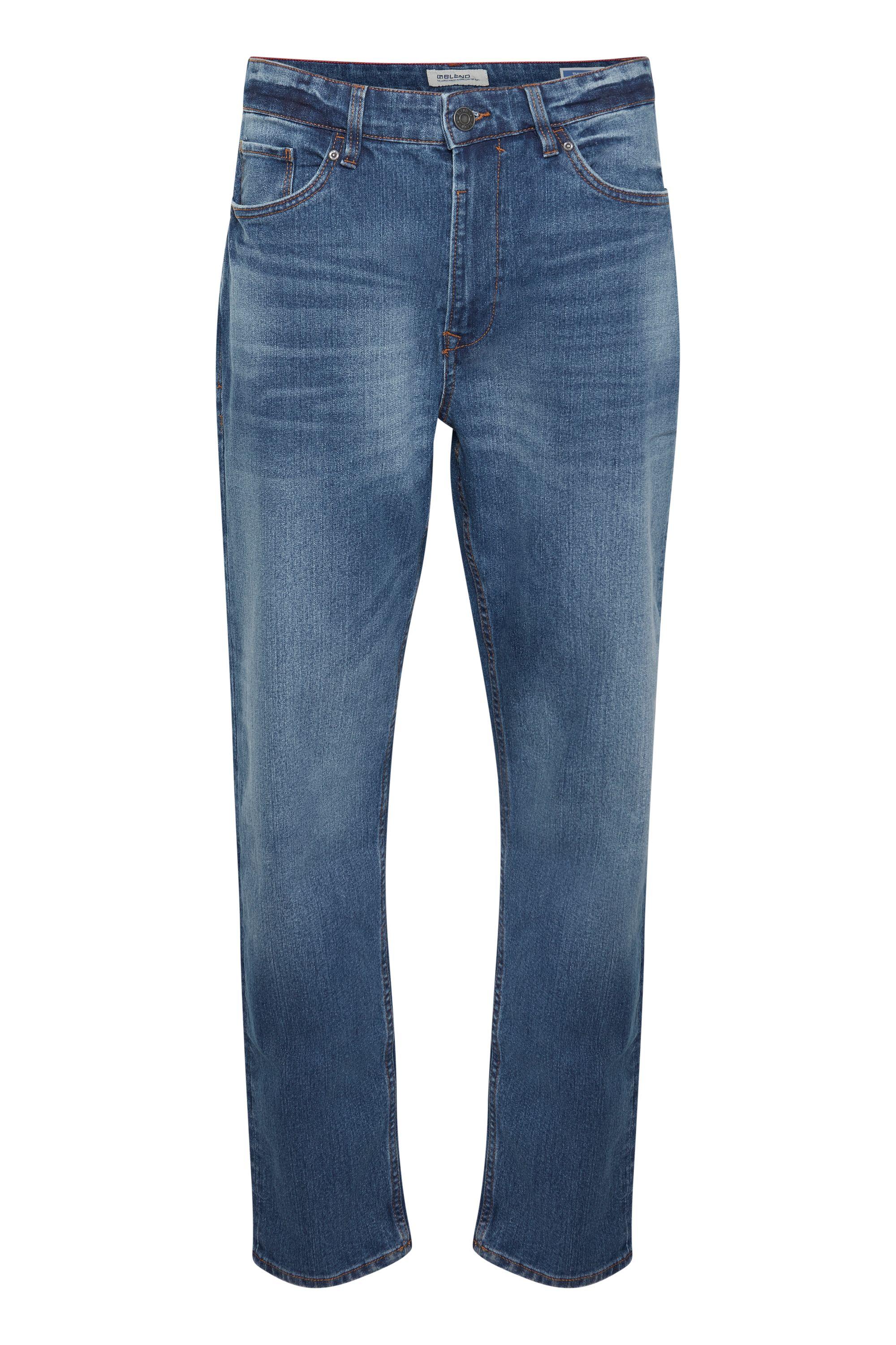 Bequeme Jeans Blend "Bequeme Jeans Bhthunder", Herren, Gr. 34, LäNge 32, Blau (Denim Middle Blau), Obermaterial: 99% Baumwolle Co. 1% Elasthan El., Hosen