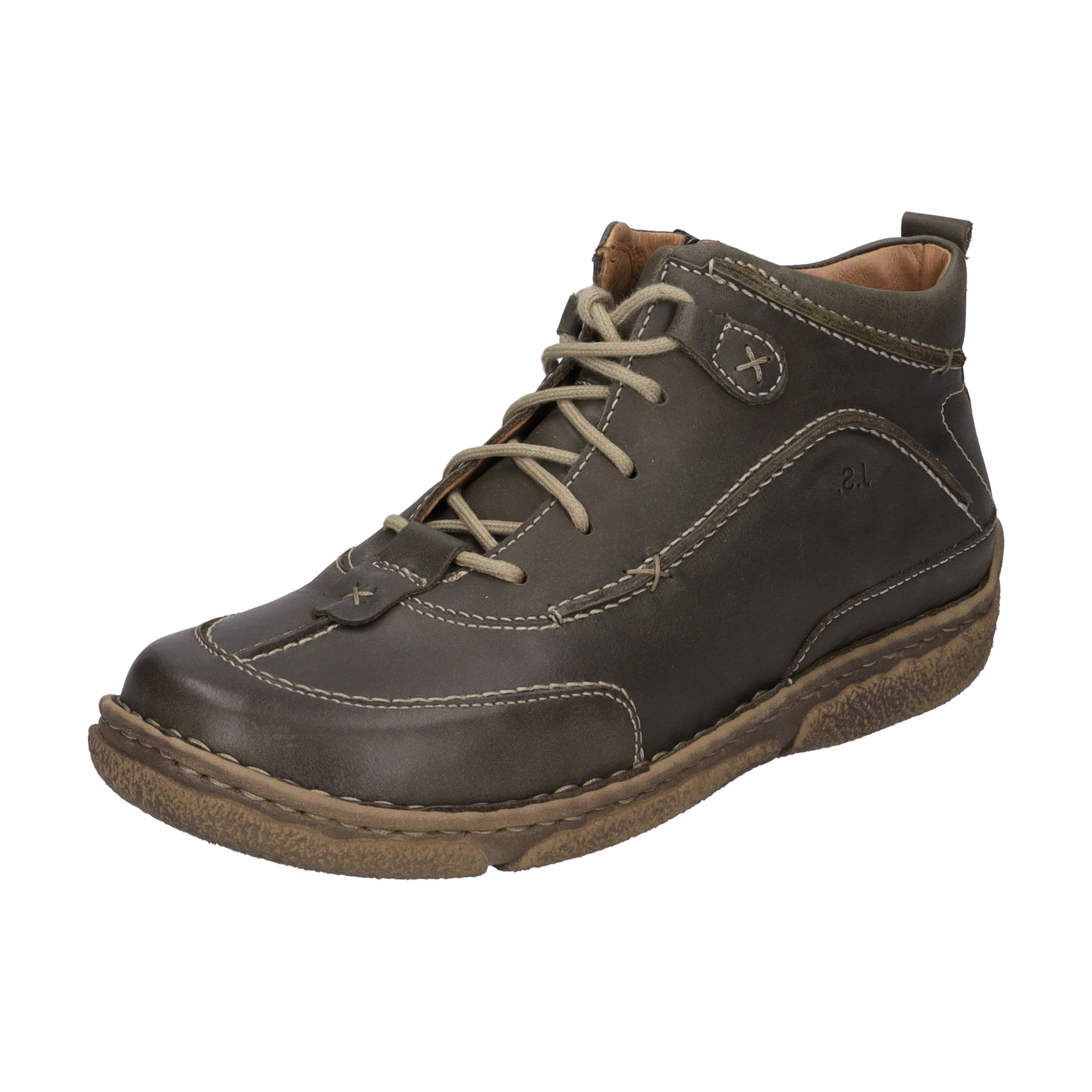 Stiefelette Josef Seibel "Neele 52, Moos", Damen, Gr. 39, GrüN (Moos), Obermaterial: 100% Rindsleder Leather Cow., Schuhe Stiefelette