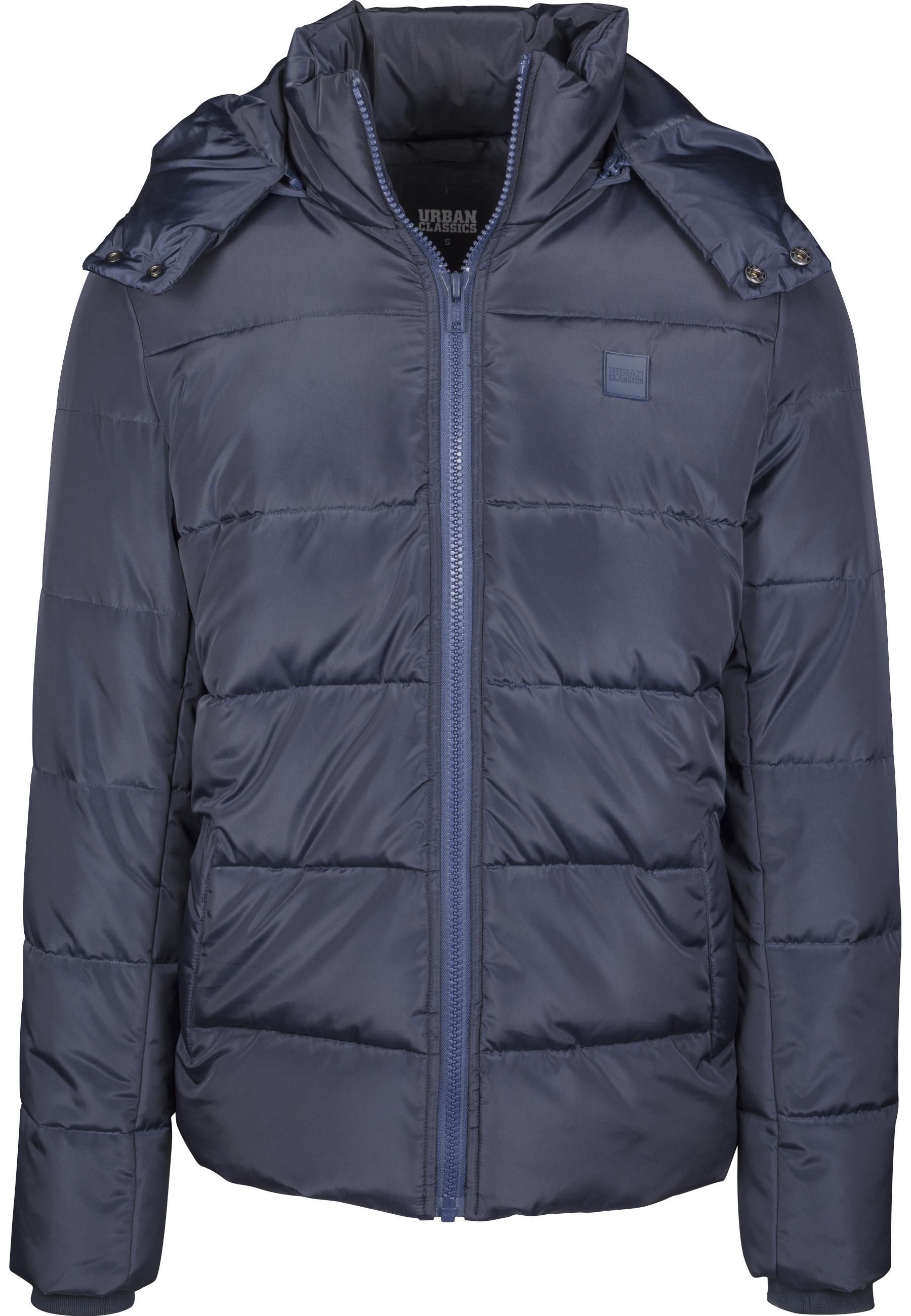 Allwetterjacke Urban Classics "Urban Classics Herren Hooded Puffer Jacket", Herren, Gr. Xxl, Navy, 100% Polyester, Unifarben, Normal, Ohne Ausschnitt, Jacken