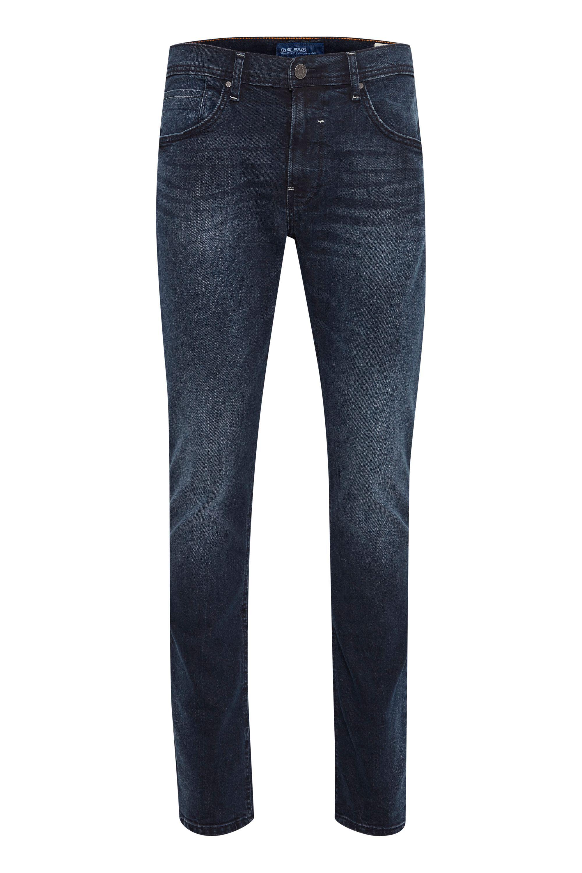 Slim-Fit-Jeans Blend "Slim Fit Jeans Bhtwister", Herren, Gr. 33, LäNge 30, Blau (Middle Blau), Obermaterial: 98% Baumwolle Co. 2% Elasthan El., Jeans Slim-Fit-Jeans