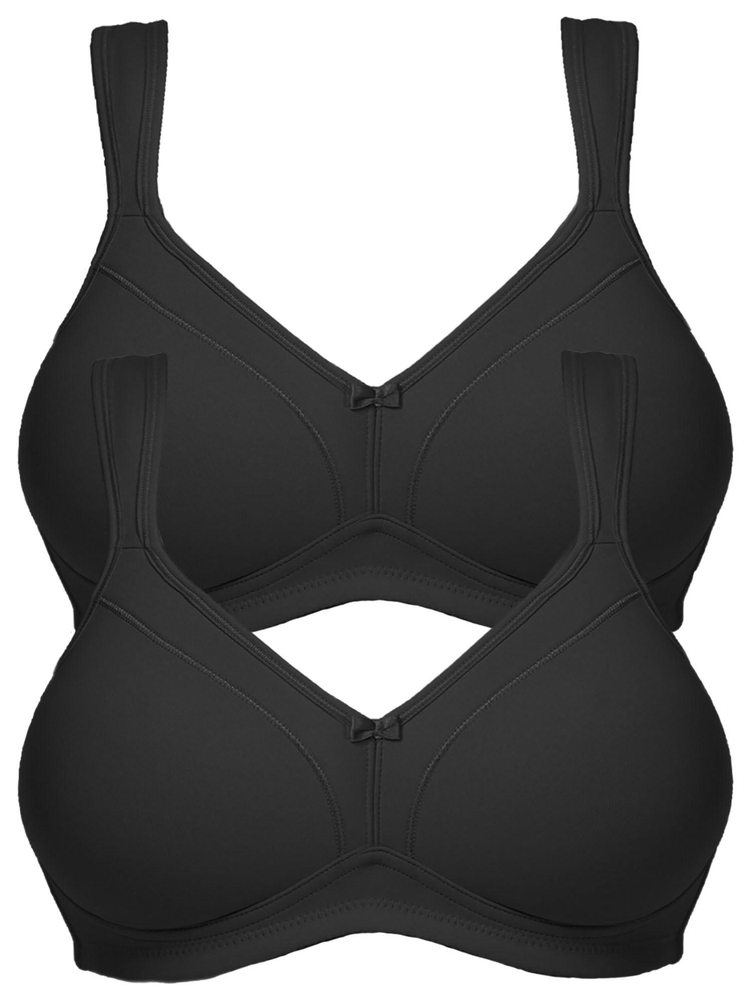 BüGelloser Bh Susa "2Er Pack Bh Ohne BüGel Topsy", Damen, Gr. 90, Cup A, Schwarz, Stoff, Obermaterial: 83% Polyester Pes. 17% Elasthan El., Bhs