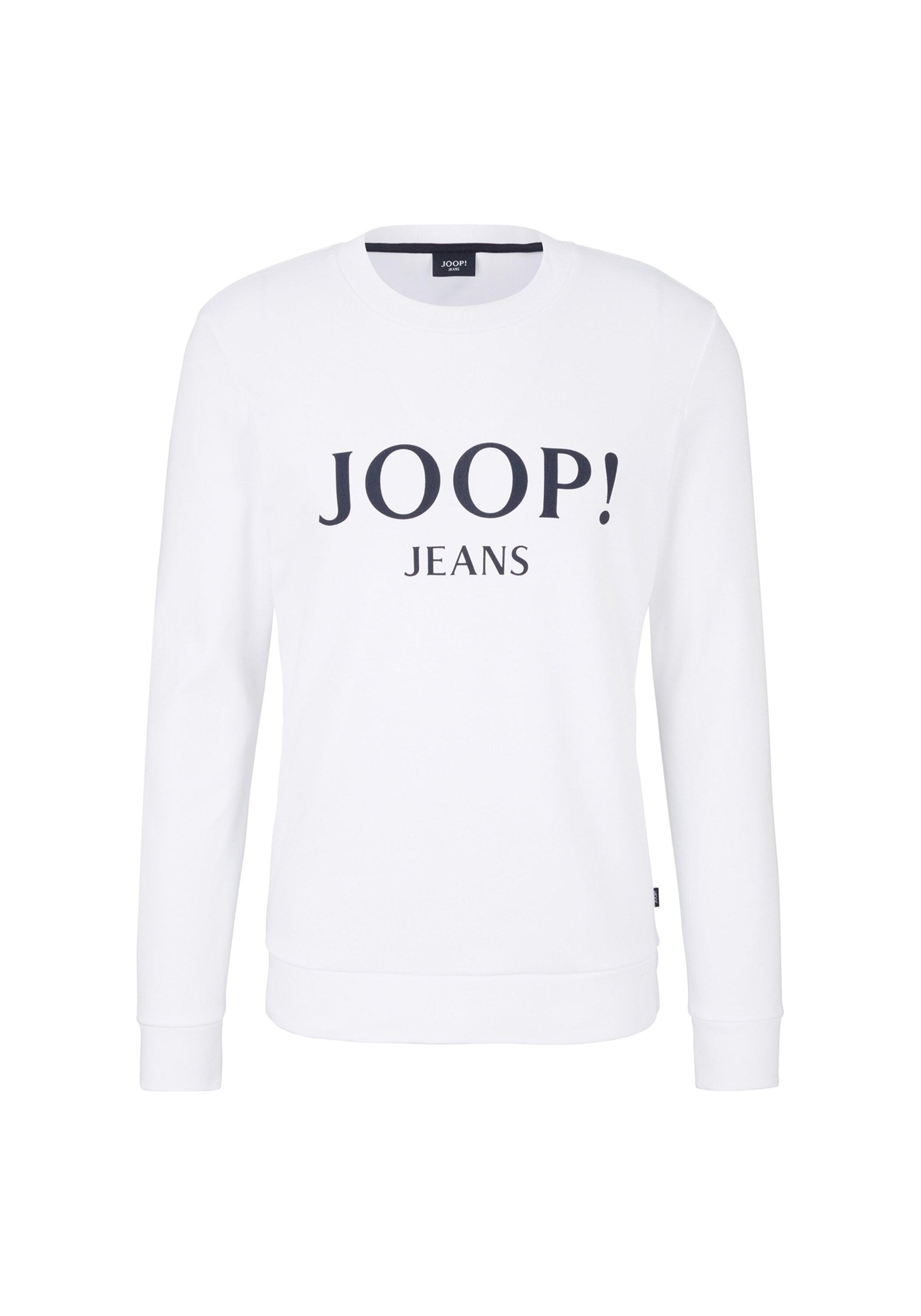 Sweatshirt Joop Jeans "Sweatshirt Jjj-Alfred", Herren, Gr. L, Weiß, Obermaterial: 100% Baumwolle Co., Sweatshirts Sweatshirt