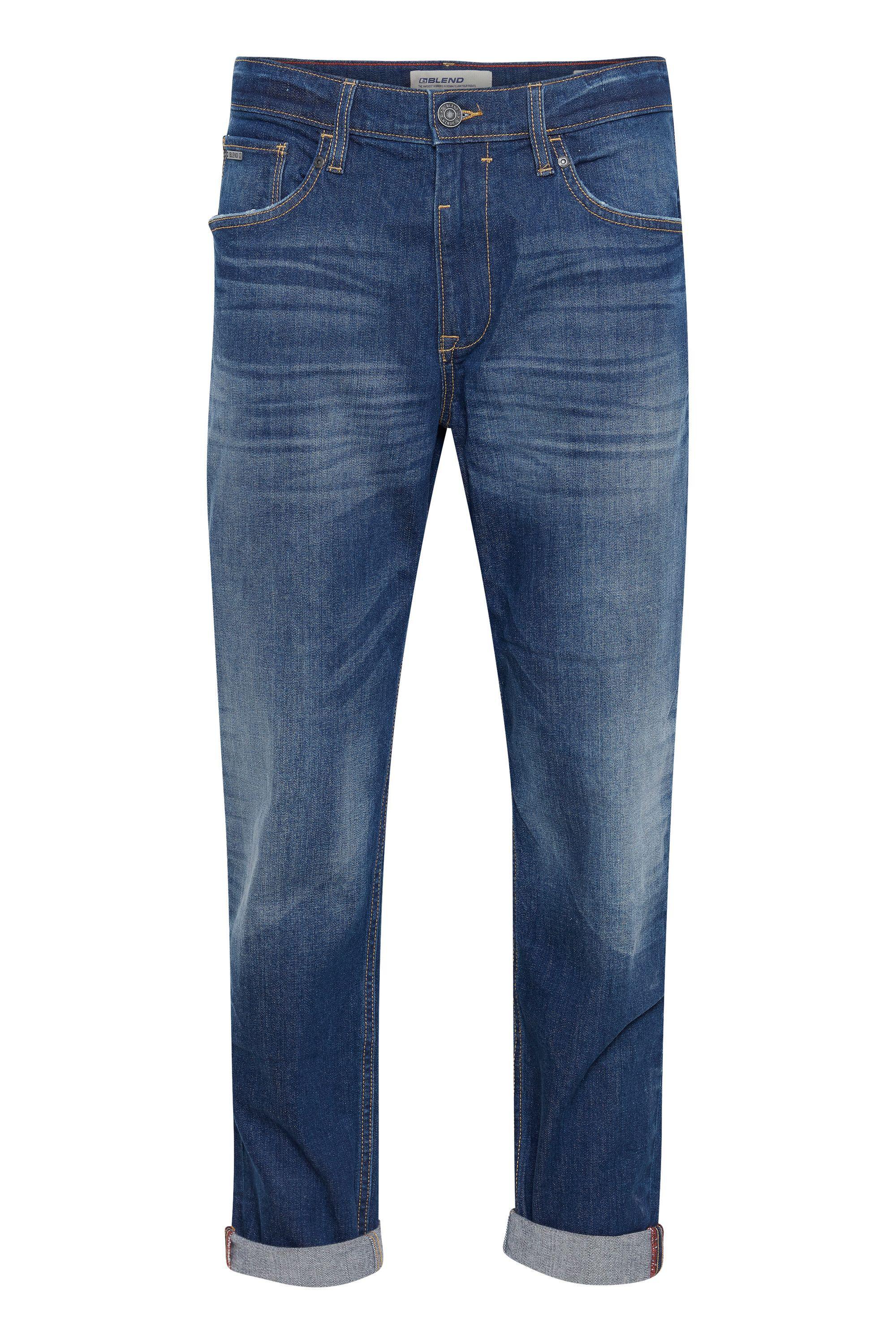 Bequeme Jeans Blend "Bequeme Jeans Bhthunder", Herren, Gr. 32, LäNge 34, Blau (Denim Dunkelblau), Obermaterial: 99% Baumwolle Co. 1% Elasthan El., Hosen