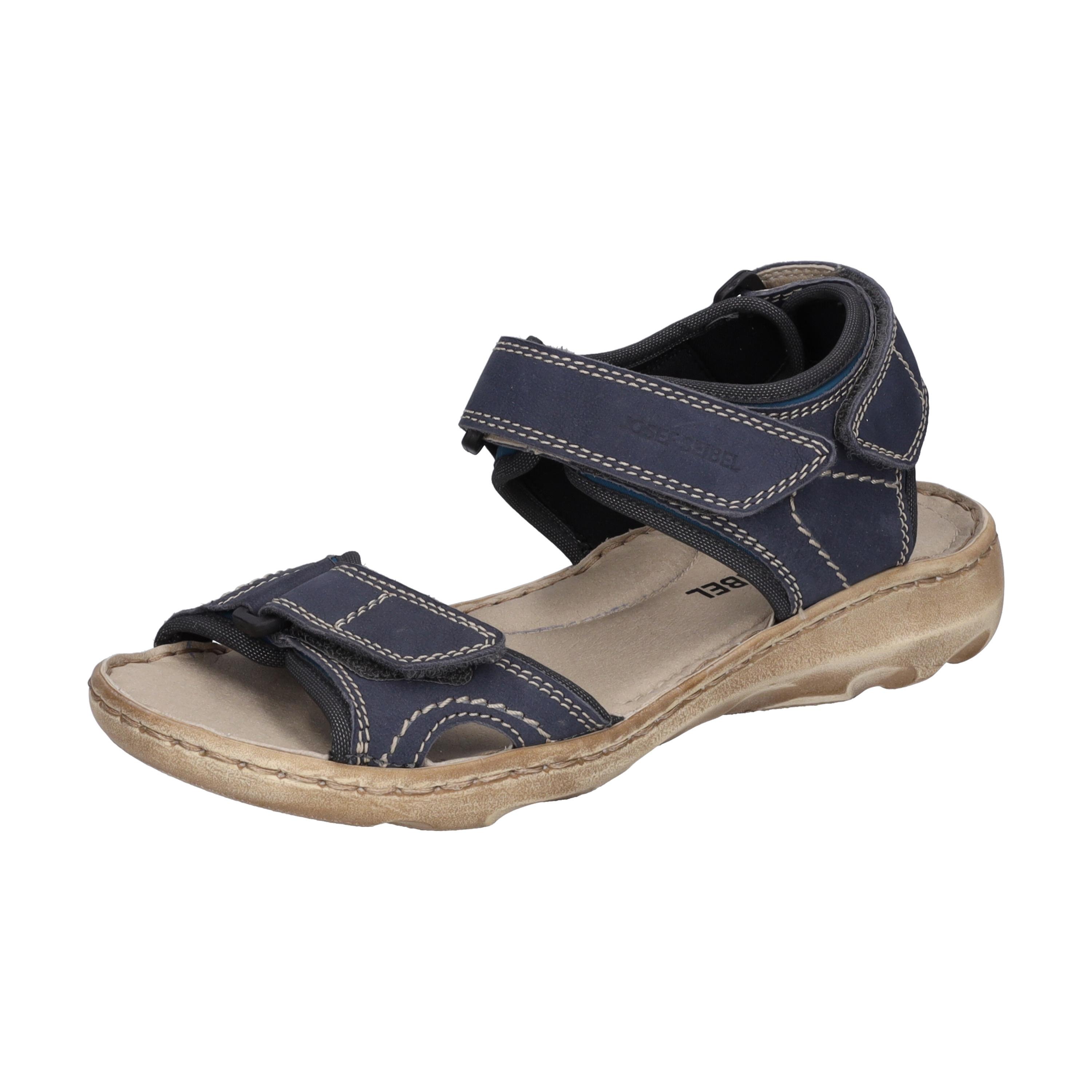 Sandale Josef Seibel "Lene 01, Dunkelblau-Kombi", Damen, Gr. 42, Blau (Dunkelblau, Kombi), Obermaterial: 80% Rindsleder Leather Cow. 20% Textilmaterial Texmat., Schuhe Sandale