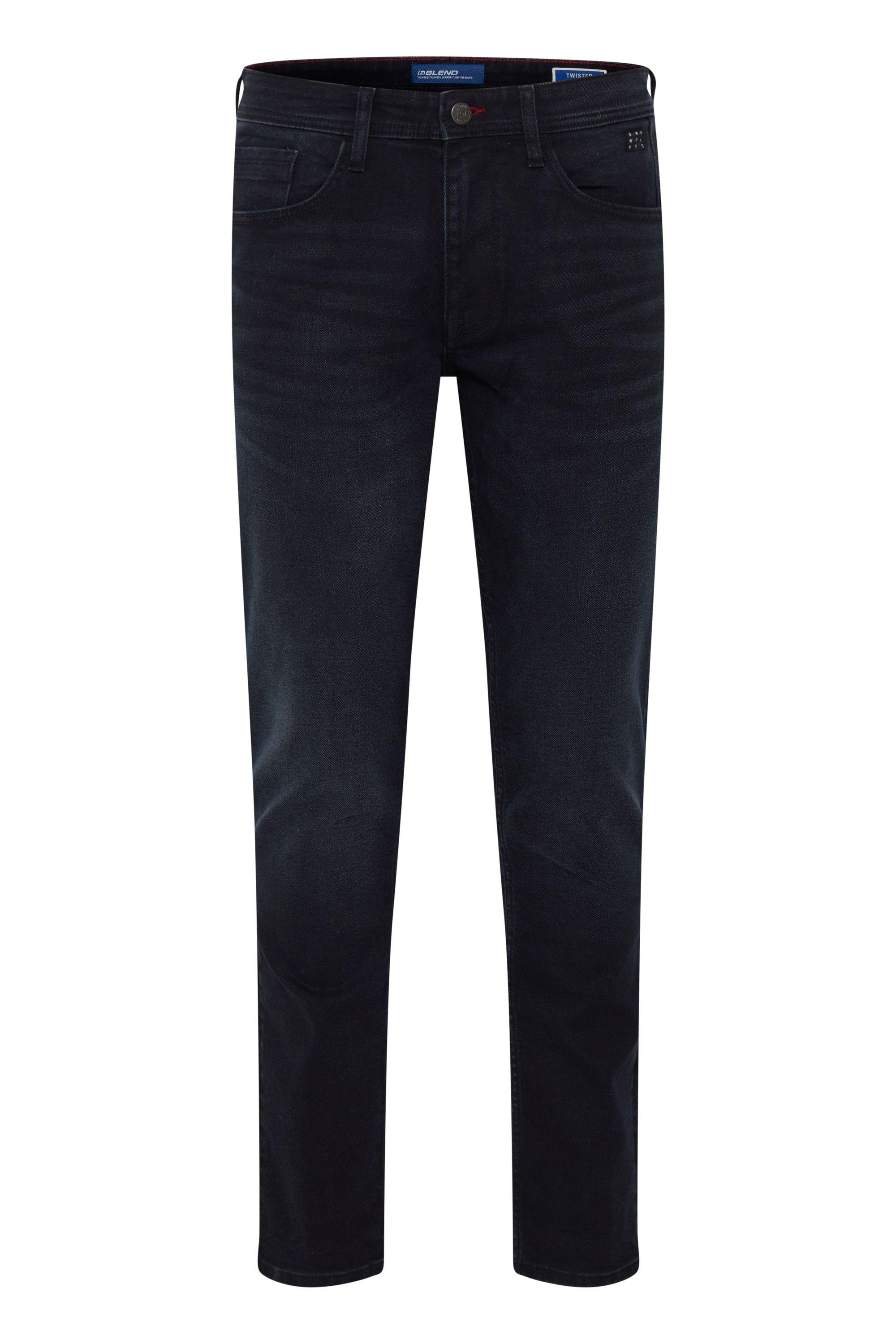 5-Pocket-Jeans Blend "5-Pocket-Hose Bhtwister", Herren, Gr. 30, LäNge 34, Schwarz (Denim Washed Schwarz), Obermaterial: 98% Baumwolle Co. 2% Elasthan El., Hosen 5-Pocket-Jeans