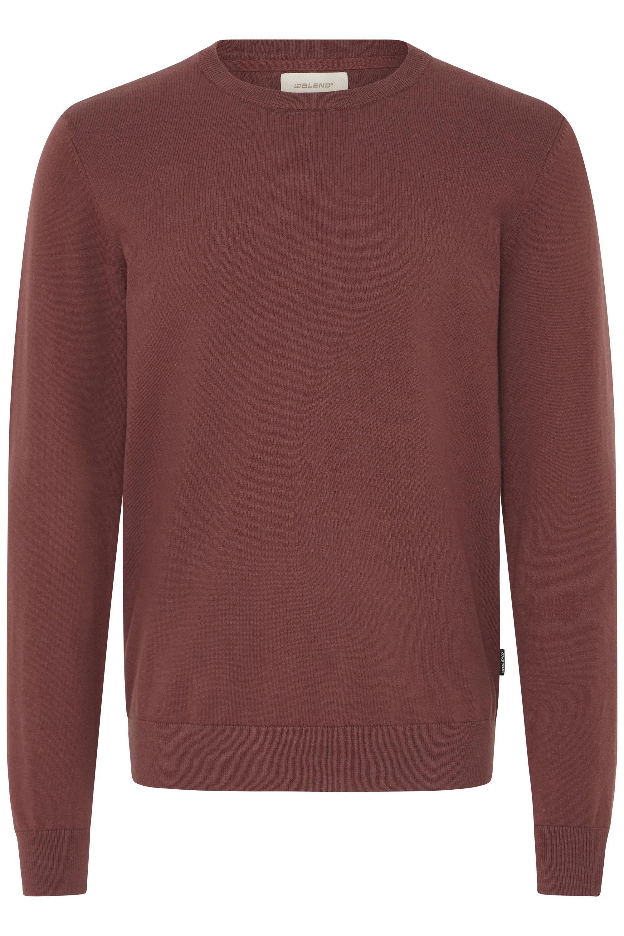 Strickfleece-Pullover Blend "Strickpullover Bhbryan", Herren, Gr. M, Braun (Hot Chocolate), Obermaterial: 70% Baumwolle Co. 30% Nylon Ny., Pullover