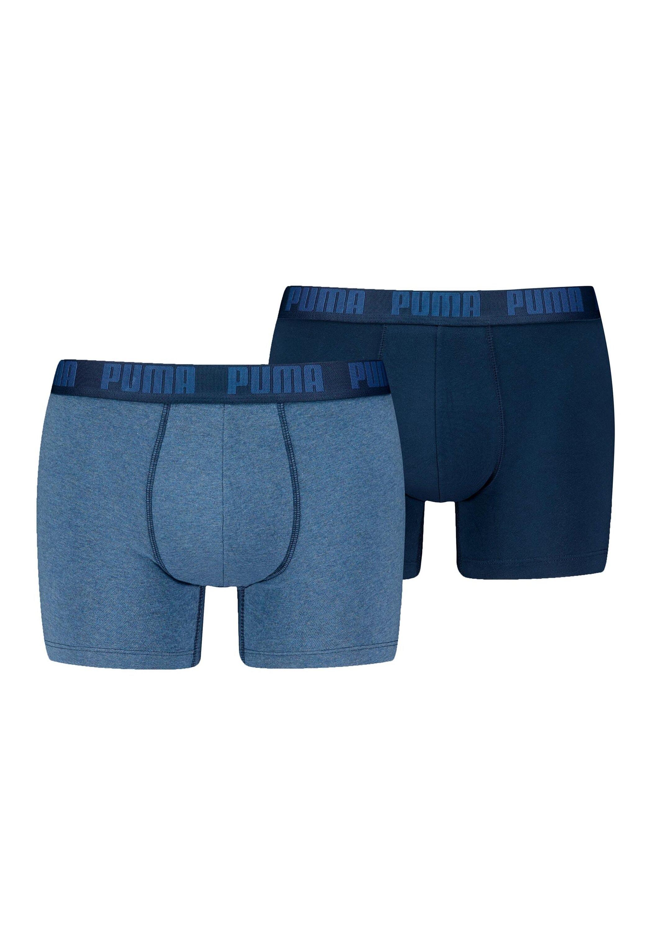Boxershorts Puma "Boxershort 2Er Pack", Herren, Gr. Xl, Blau (Blau Denim), Obermaterial: 95% Baumwolle Co. 5% Elasthan El., Unterhosen