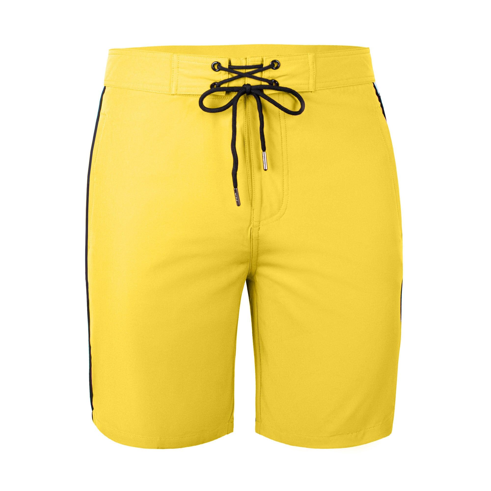 Badeshorts Yeaz "Badeshorts Davey", Herren, Gr. L, Us, Gelb, Obermaterial: 92% Polyester Pes. 8% Elasthan El., Badehosen Badeshorts