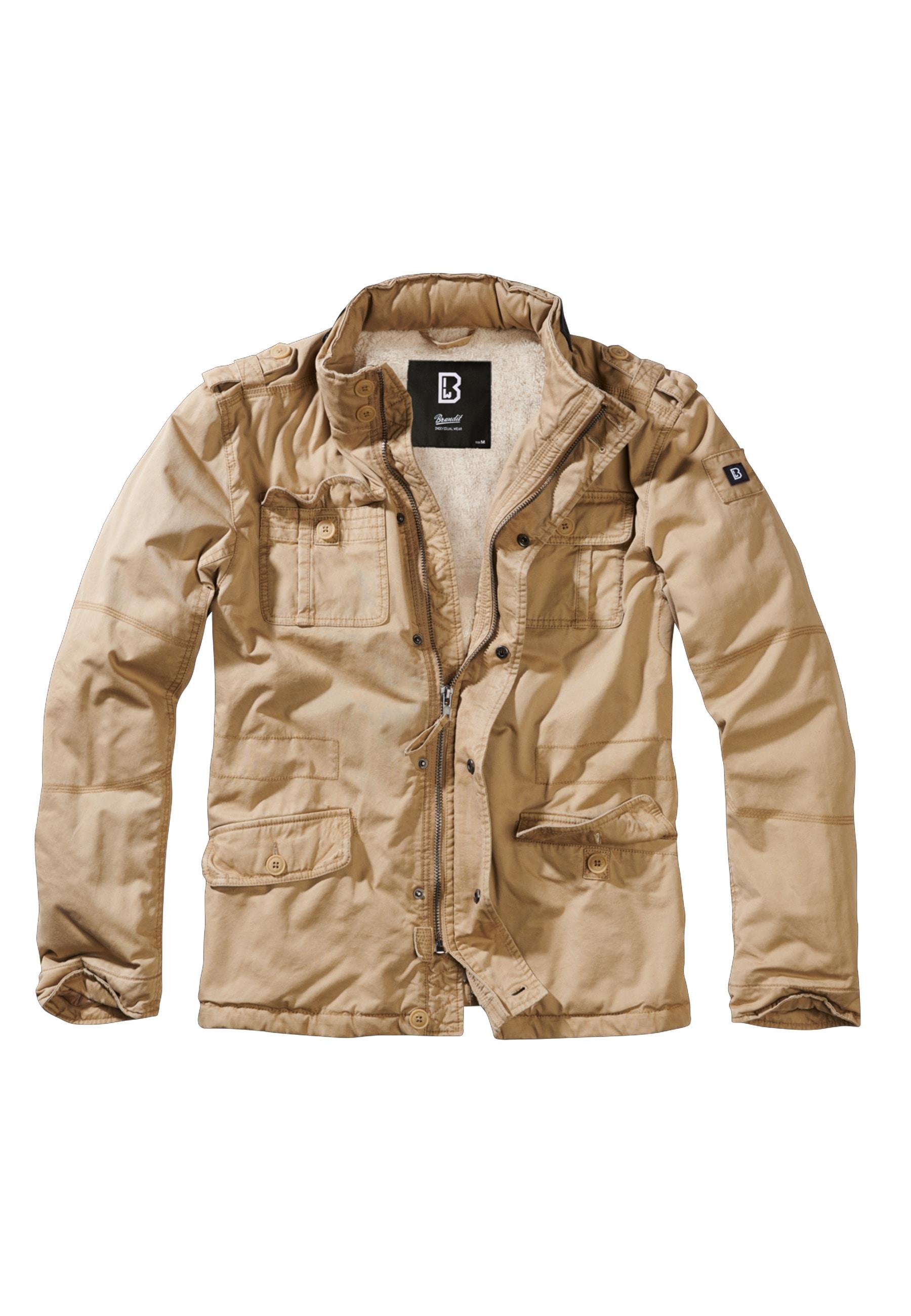 Allwetterjacke Brandit "Brandit Herren Britannia Winter Jacket", Herren, Gr. Xl, Beige (Camel), 100% Baumwolle, Mehrfarbig, Normal, Amerikanischer Ausschnitt, Jacken