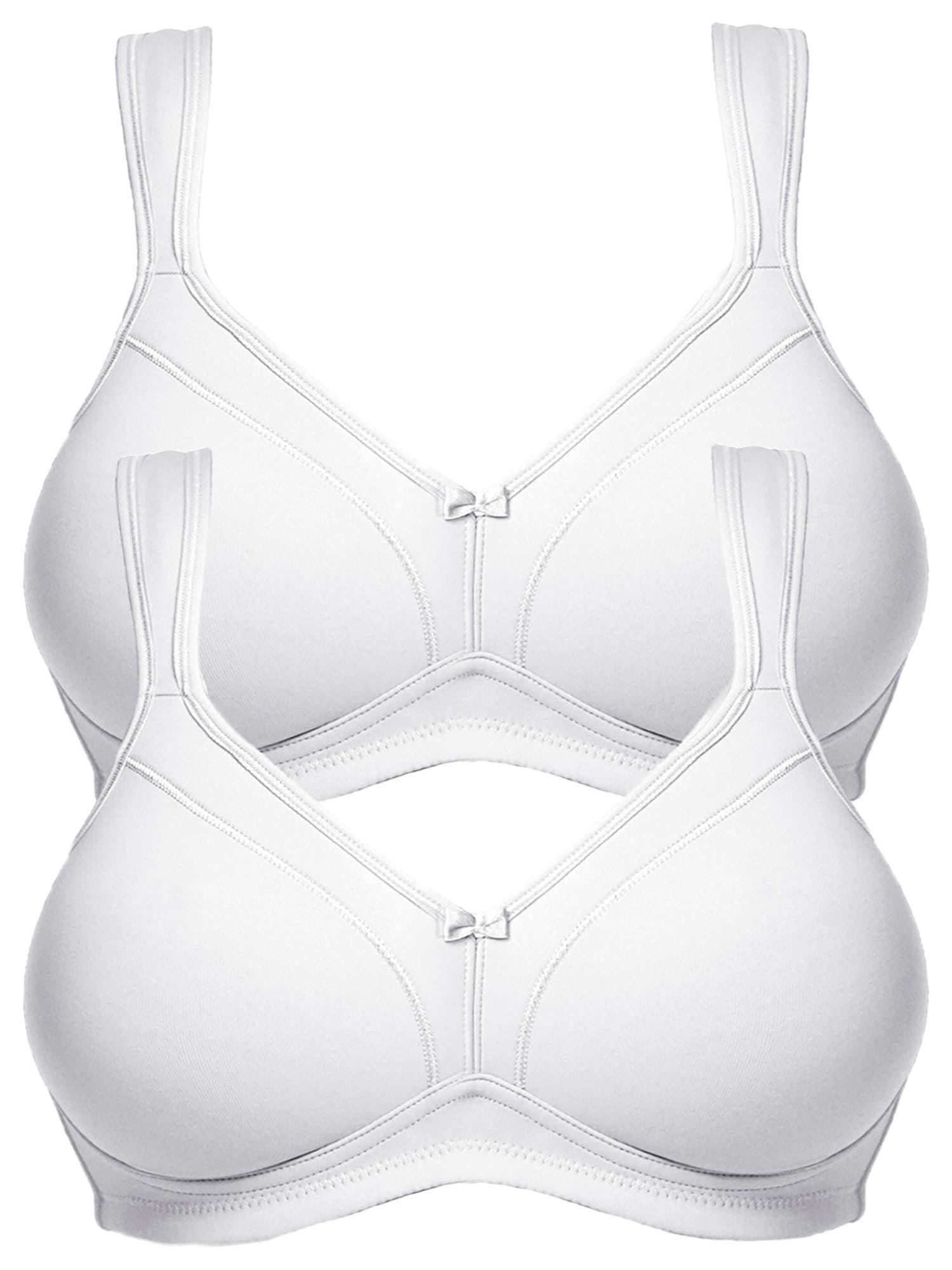 BüGelloser Bh Susa "2Er Pack Bh Ohne BüGel Topsy", Damen, Gr. 80, Cup C, Weiß, Stoff, Obermaterial: 83% Polyester Pes. 17% Elasthan El., Bhs