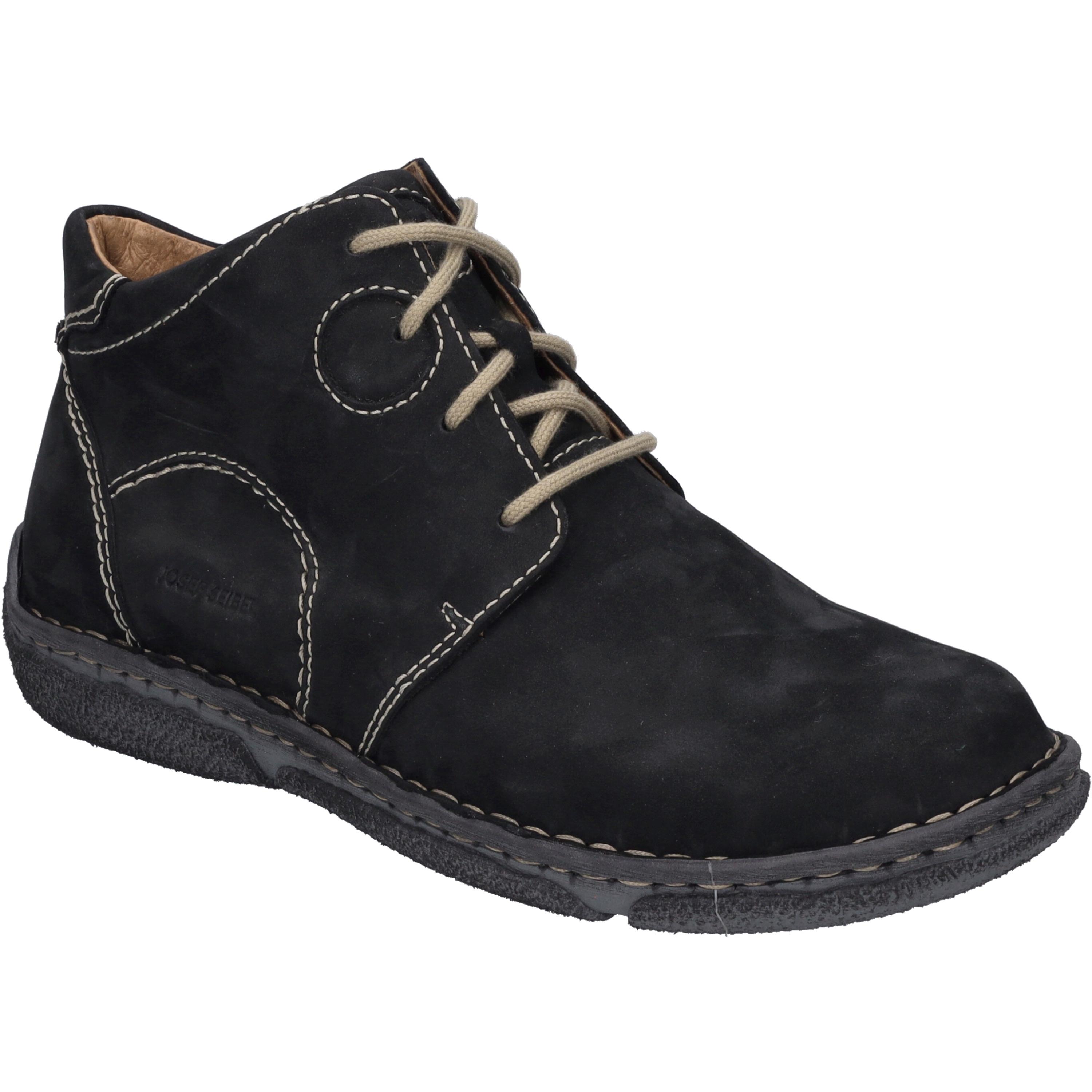 Stiefelette Josef Seibel "Neele 46, Schwarz", Damen, Gr. 38, Schwarz, Obermaterial: 100% Rindsleder Leather Cow., Schuhe Stiefelette
