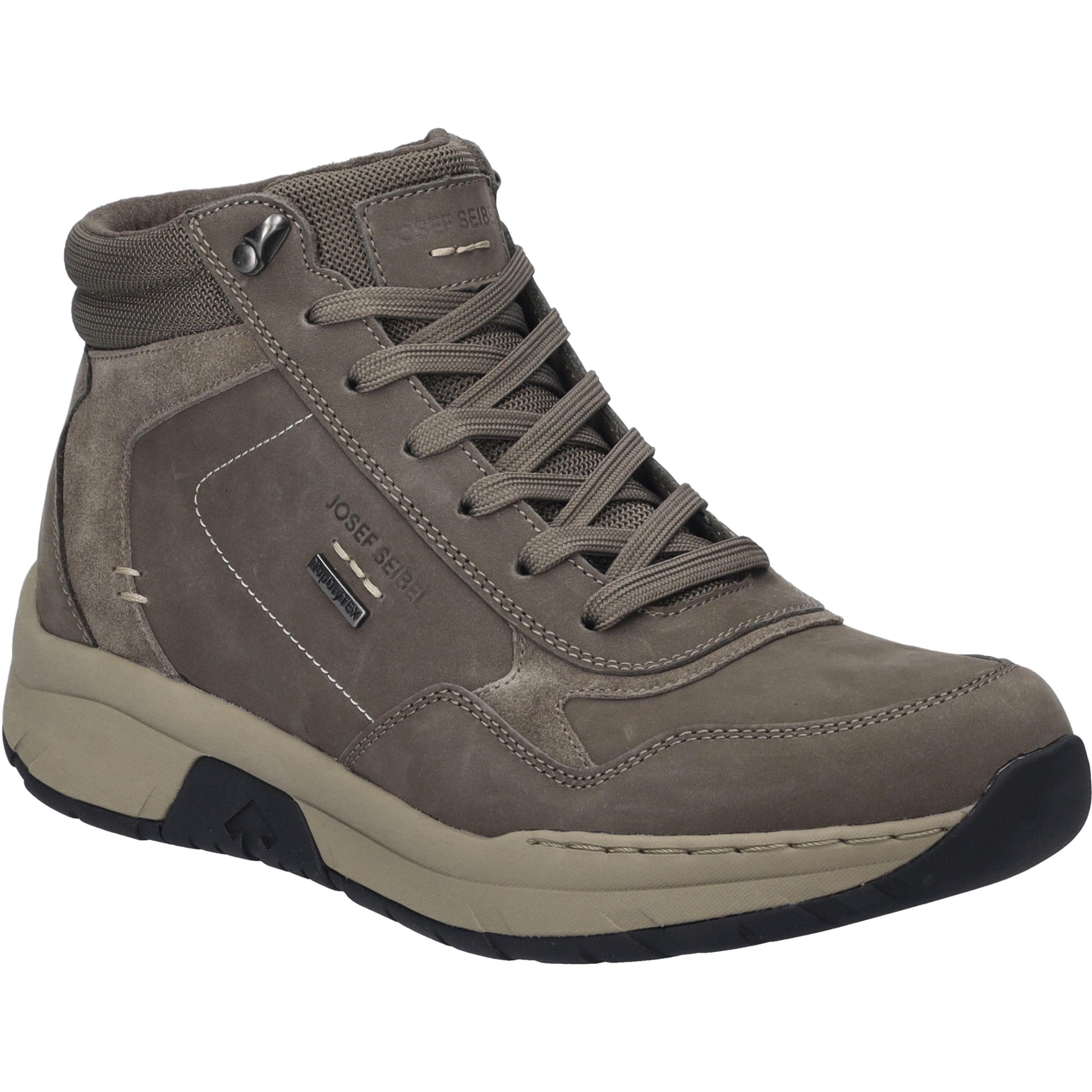 Sneaker Josef Seibel "Mitchell 55, Taupe", Herren, Gr. 45, Grau (Taupe), Obermaterial: 80% Rindsleder Leather Cow. 20% Textilmaterial Texmat., Schuhe Sneaker