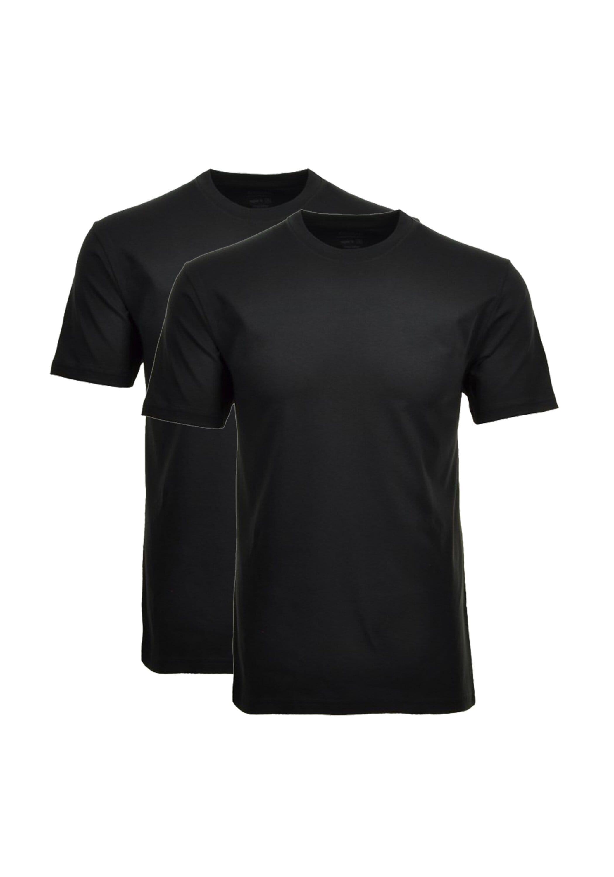 T-Shirt Ragman "T-Shirt 2Er Pack", Herren, Gr. M, Schwarz, Obermaterial: 100% Baumwolle Co., Shirts T-Shirt