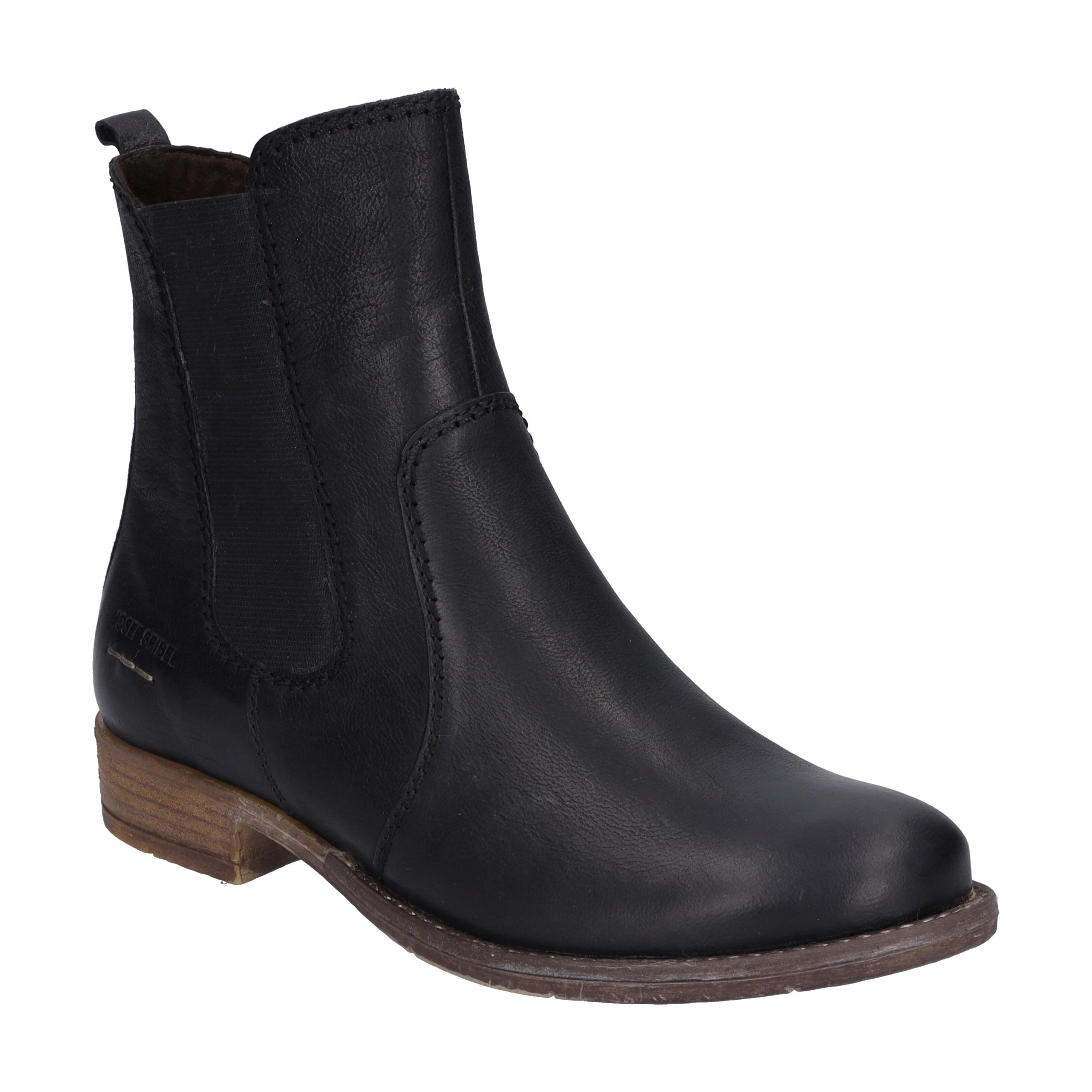 Stiefelette Josef Seibel "Sienna 80, Schwarz", Damen, Gr. 40, Schwarz, Obermaterial: 100% Rindsleder Leather Cow., Schuhe Stiefelette