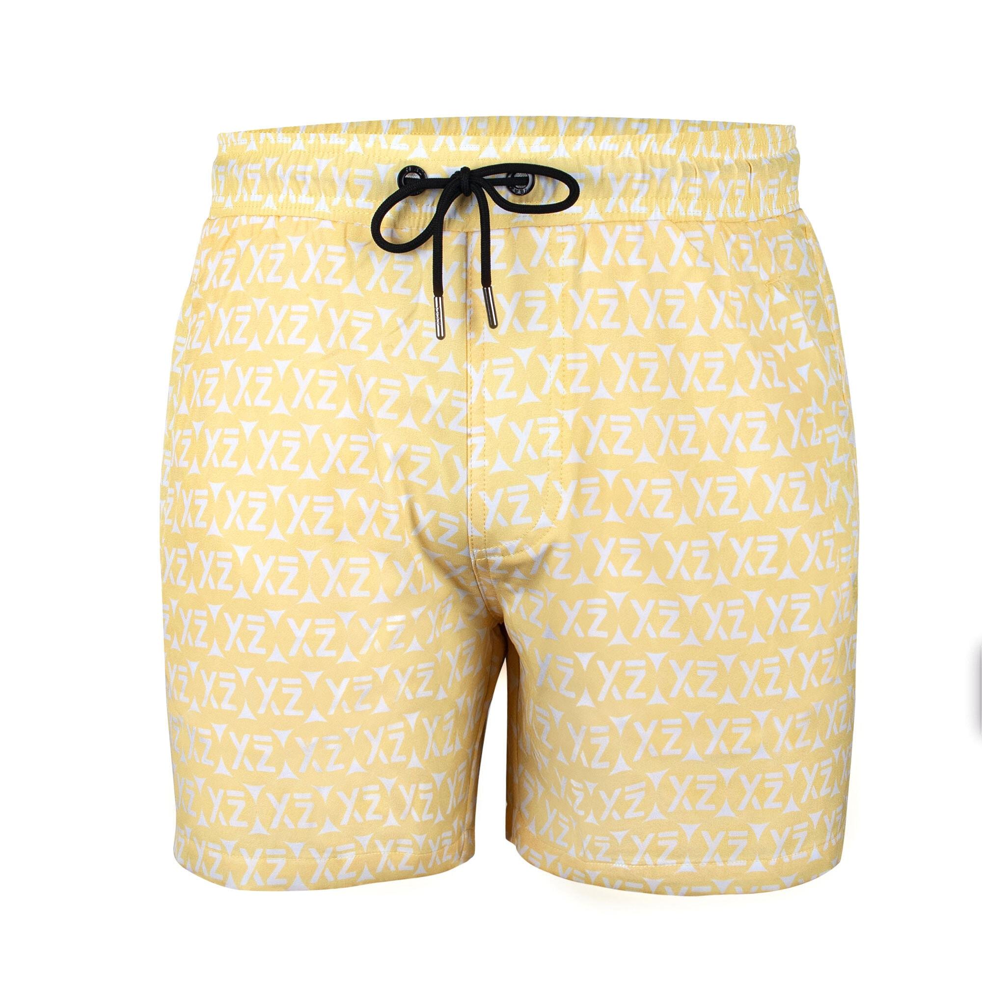 Badeshorts Yeaz "Badeshorts Seashey", Herren, Gr. Xxl, Us, Gelb, Obermaterial: 97% Polyester Pes. 3% Elasthan El., Badehosen Badeshorts