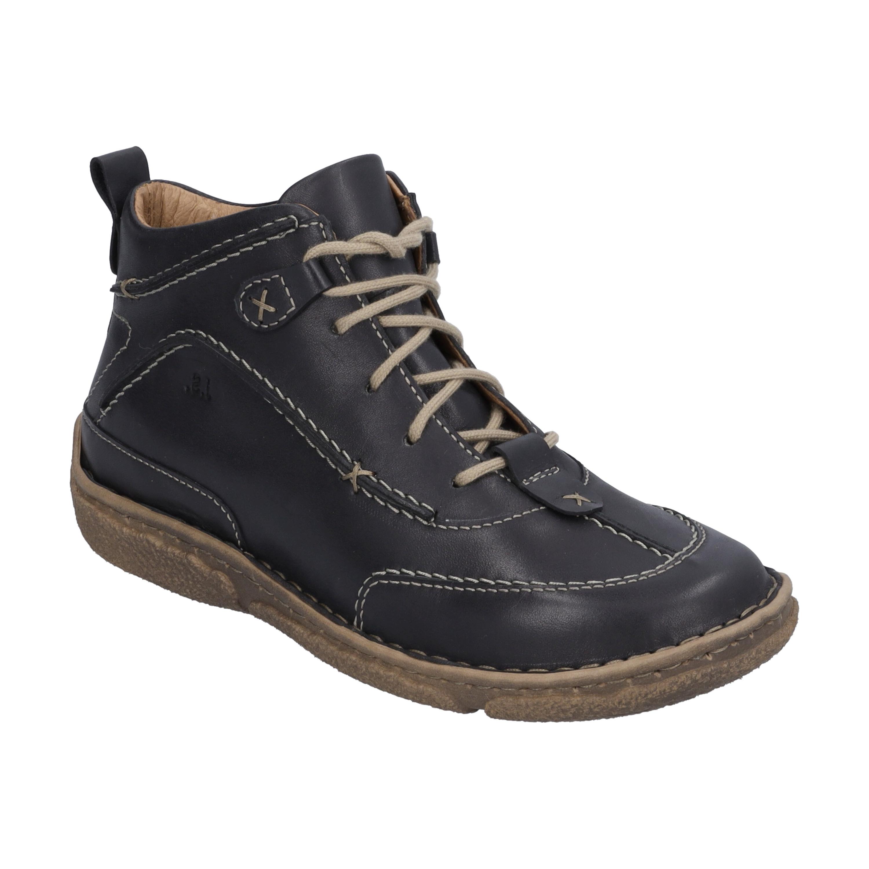 Stiefelette Josef Seibel "Neele 52, Schwarz", Damen, Gr. 39, Schwarz, Obermaterial: 100% Rindsleder Leather Cow., Schuhe Stiefelette