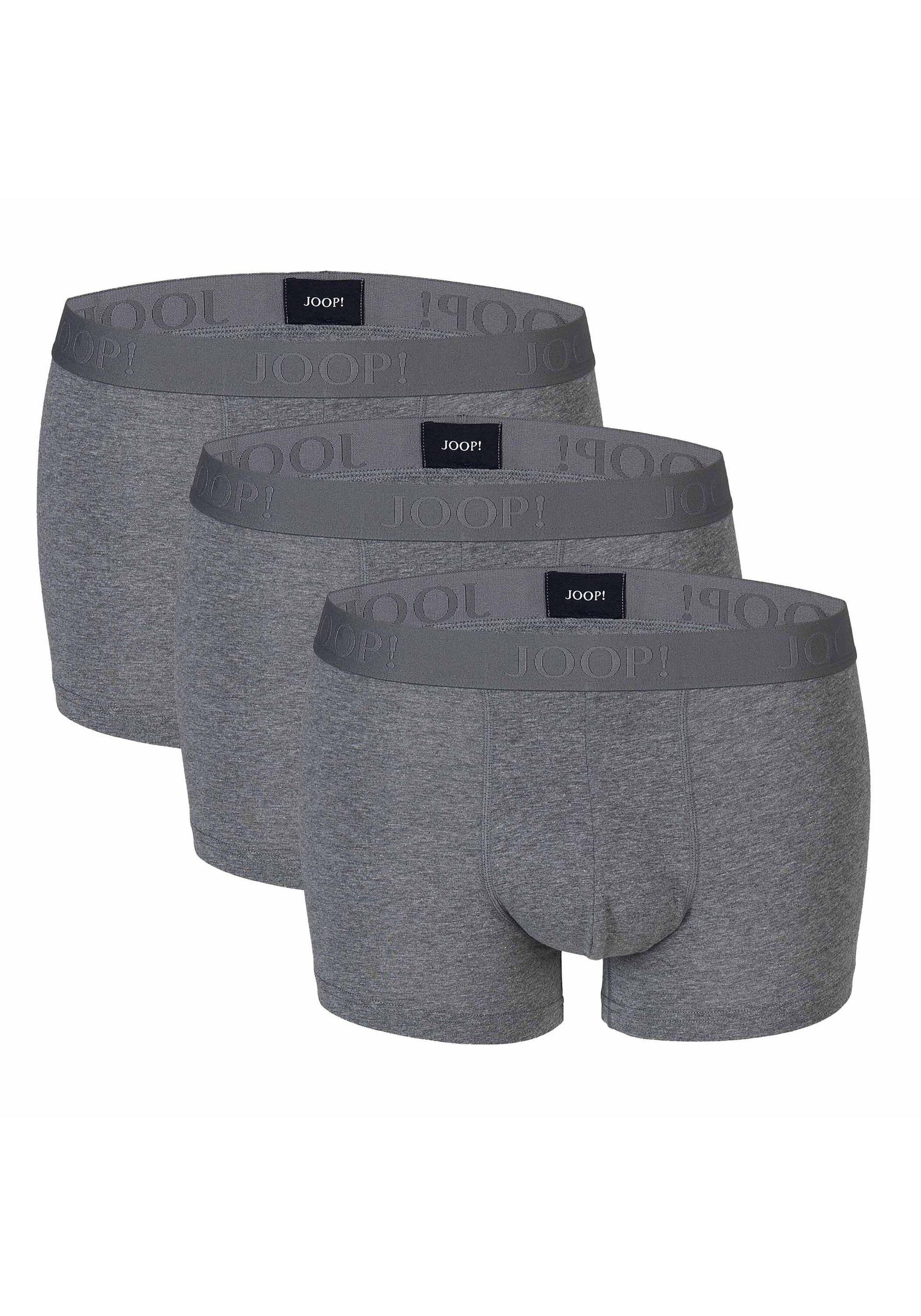 Boxershorts Joop "Boxershort Everyday 3Er Pack", Herren, Gr. M, Grau, Obermaterial: 95% Baumwolle Co. 5% Elasthan El., Unterhosen