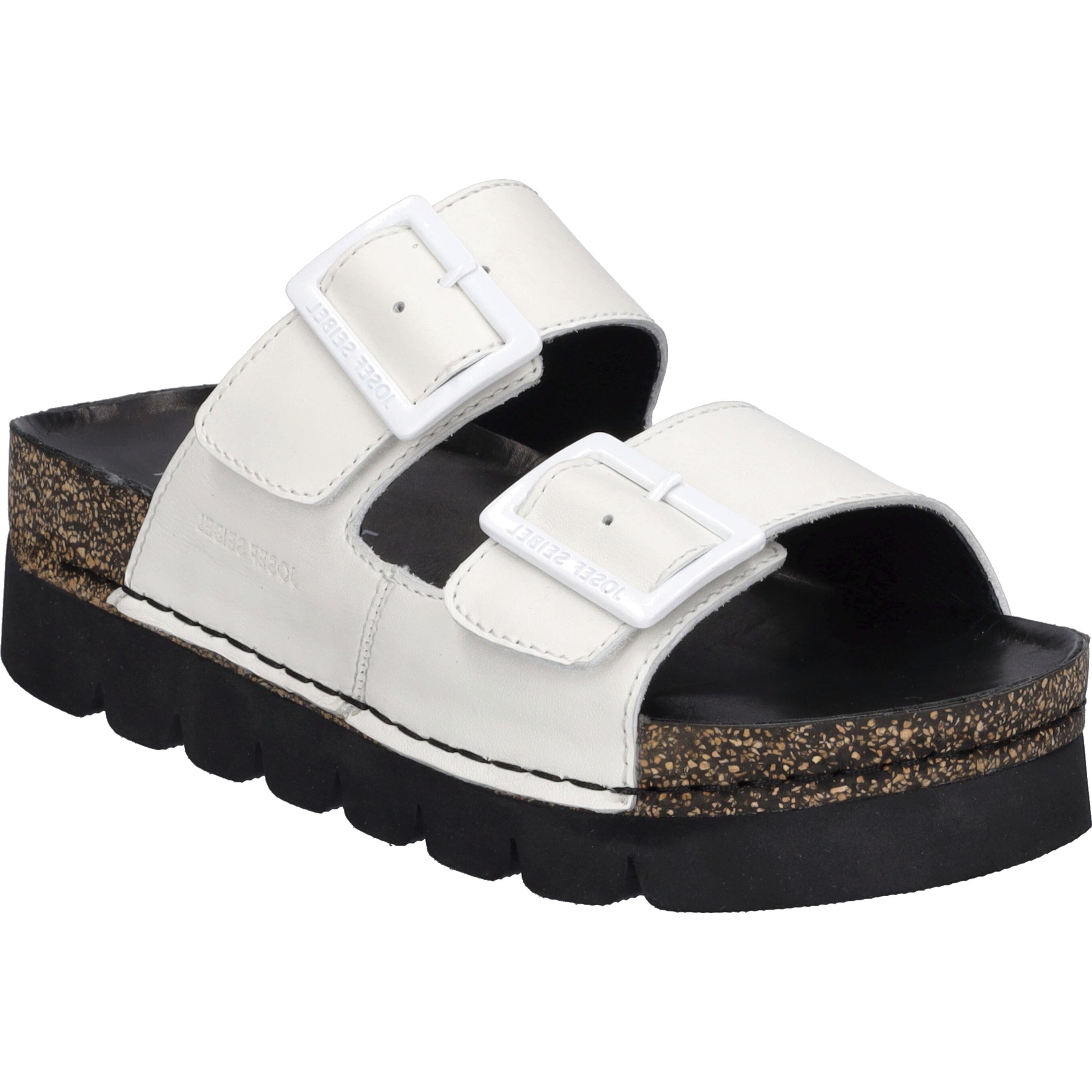 Sandale Josef Seibel "Alice 01, Weiss", Damen, Gr. 39, Weiß, Obermaterial: 100% Rindsleder Leather Cow., Schuhe Sandale
