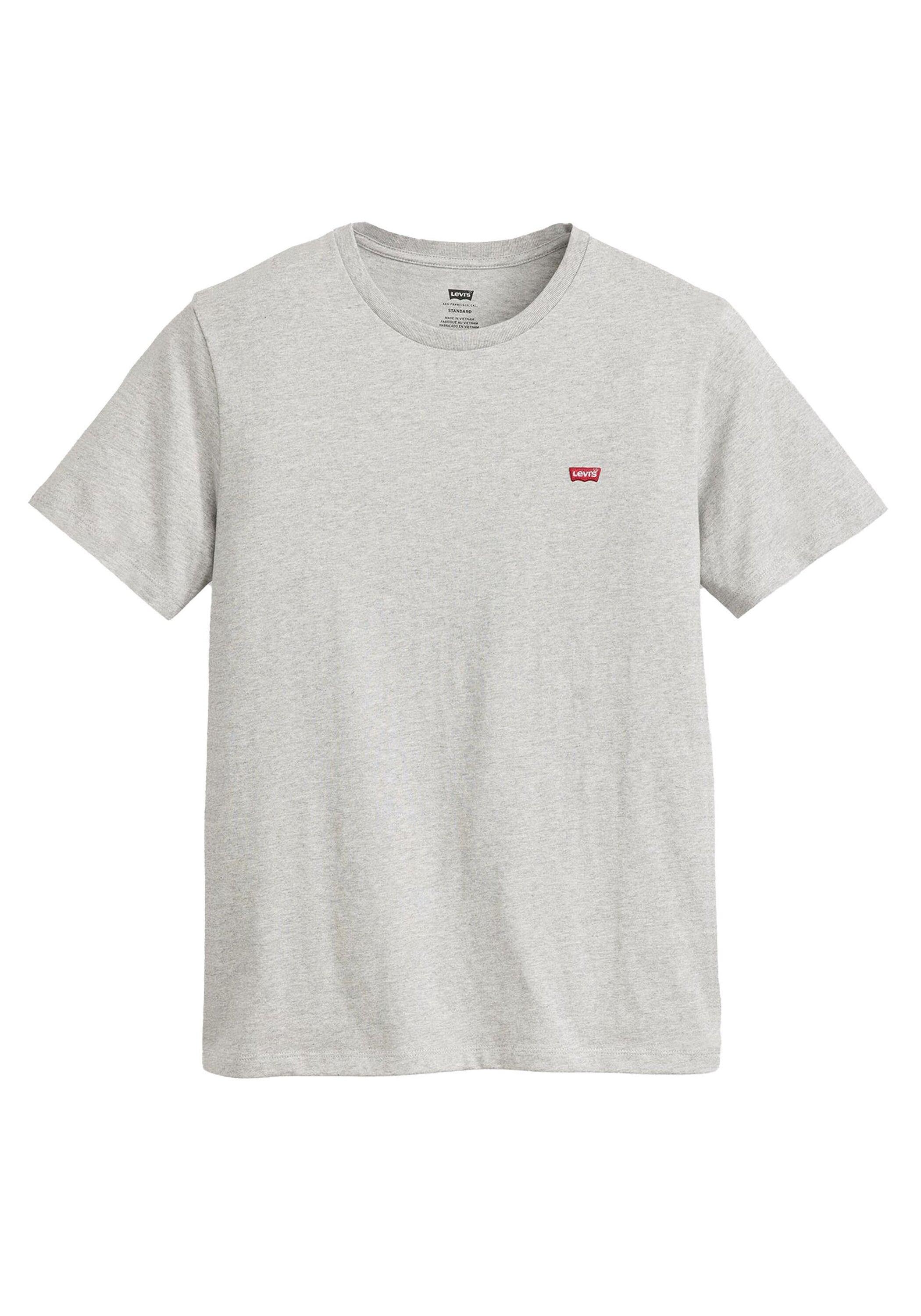 T-Shirt Levi's "T-Shirt Original Housemark Tee 1Er Pack", Herren, Gr. Xxl, Grau, Obermaterial: 100% Baumwolle Co., Shirts T-Shirt