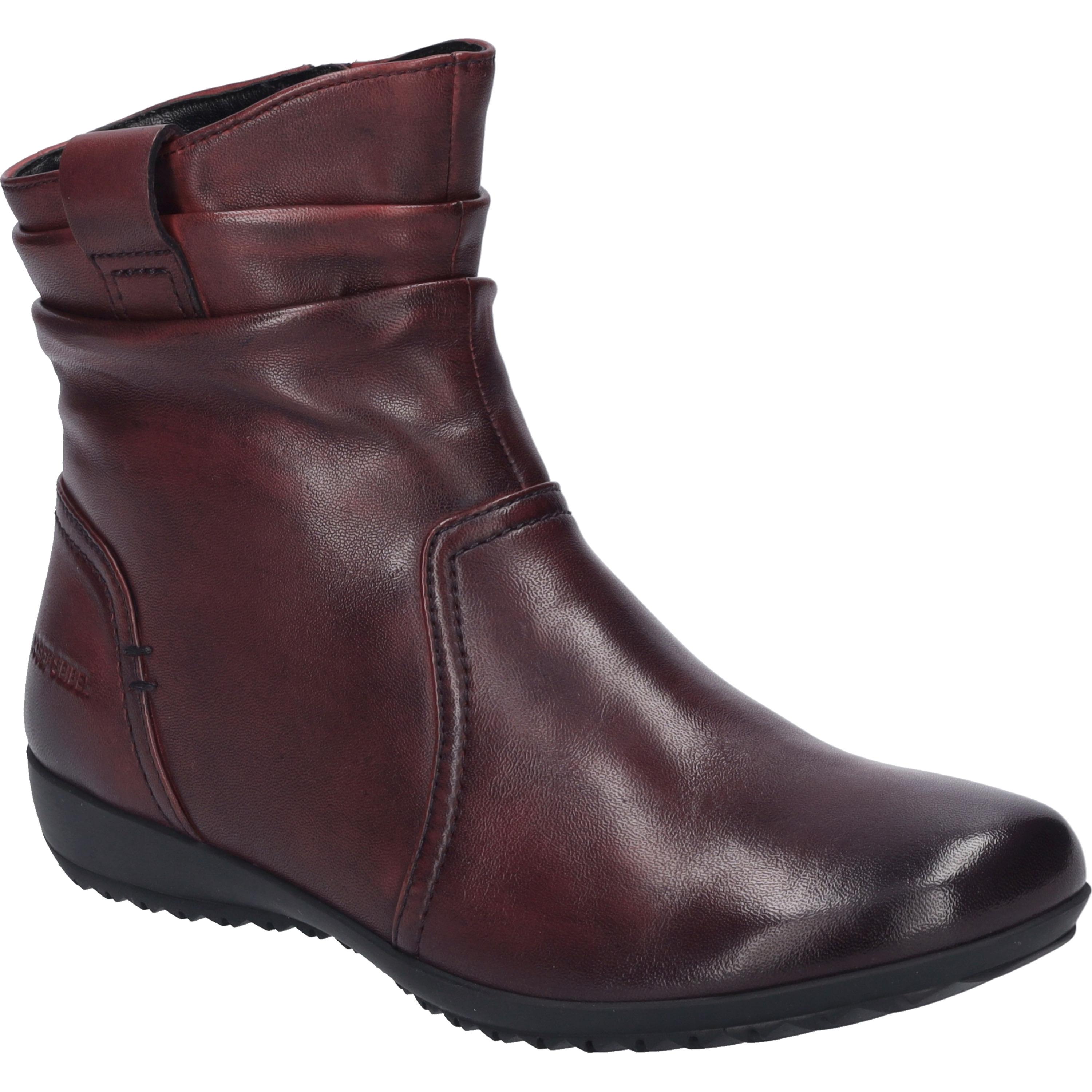 Stiefelette Josef Seibel "Naly 63, Amarena", Damen, Gr. 39, Rot (Amarena), Obermaterial: 100% Rindsleder Leather Cow., Schuhe Stiefelette