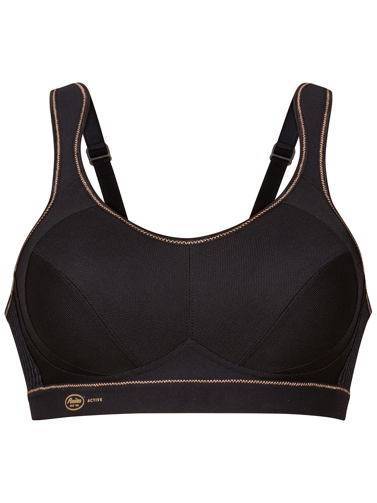 Sport-Bh Anita "Sport Bh Extreme Control", Damen, Gr. 95, Cup B, Schwarz (Schwarz, Gold), Obermaterial: 76% Polyester Pes. 19% Polyamid Pa. 5% Elasthan El., Bhs Sport-Bh