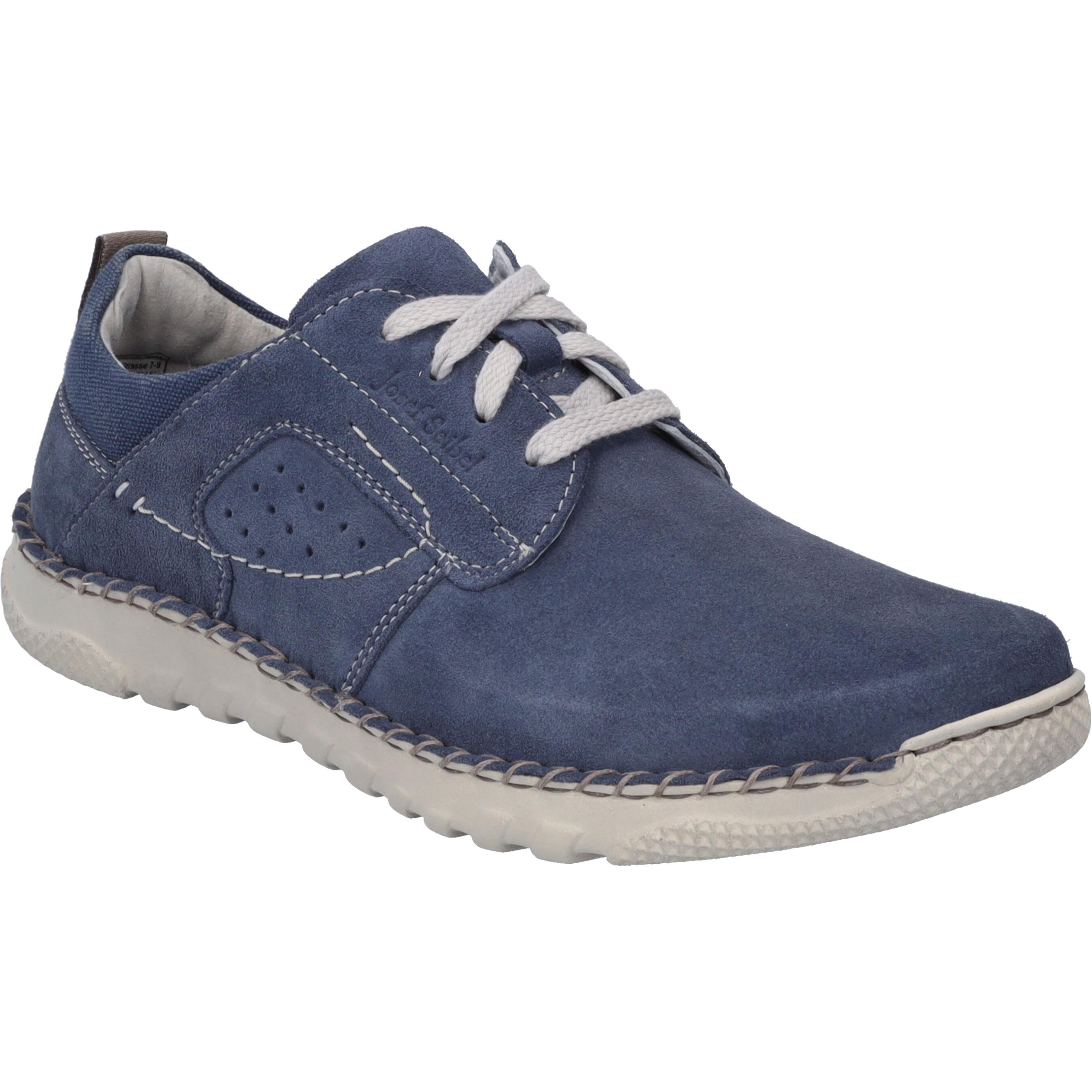 SchnüRschuh Josef Seibel "Wilson 04, Dunkelblau", Herren, Gr. 42, Blau (Dunkelblau), Obermaterial: 80% Rindsleder Leather Cow. 20% Textilmaterial Texmat., Schuhe SchnüRschuh