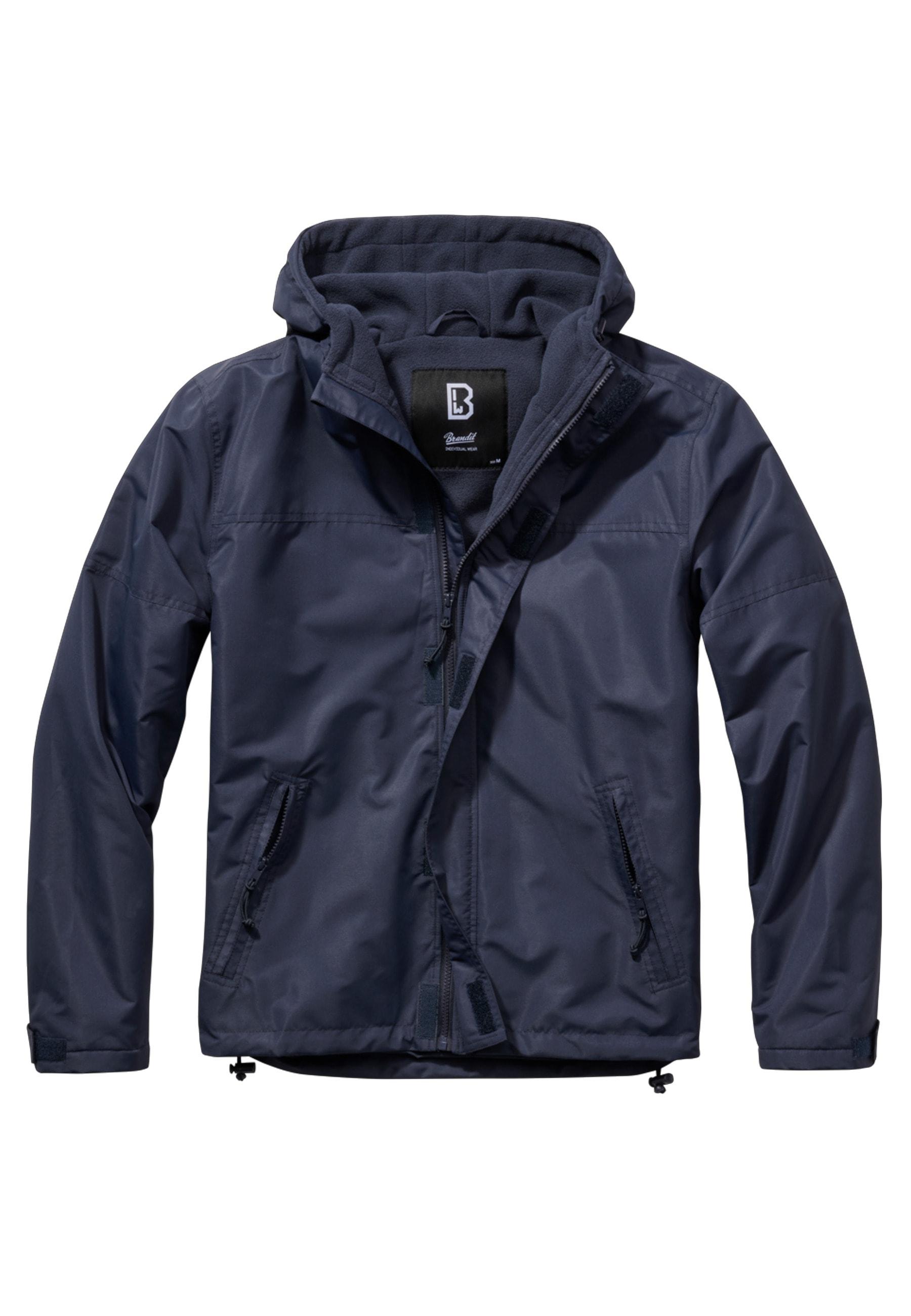 Allwetterjacke Brandit "Brandit Herren Windbreaker Frontzip", Herren, Gr. 3XL, Navy, 100% Polyester, Unifarben, Normal, Ohne Ausschnitt, Jacken