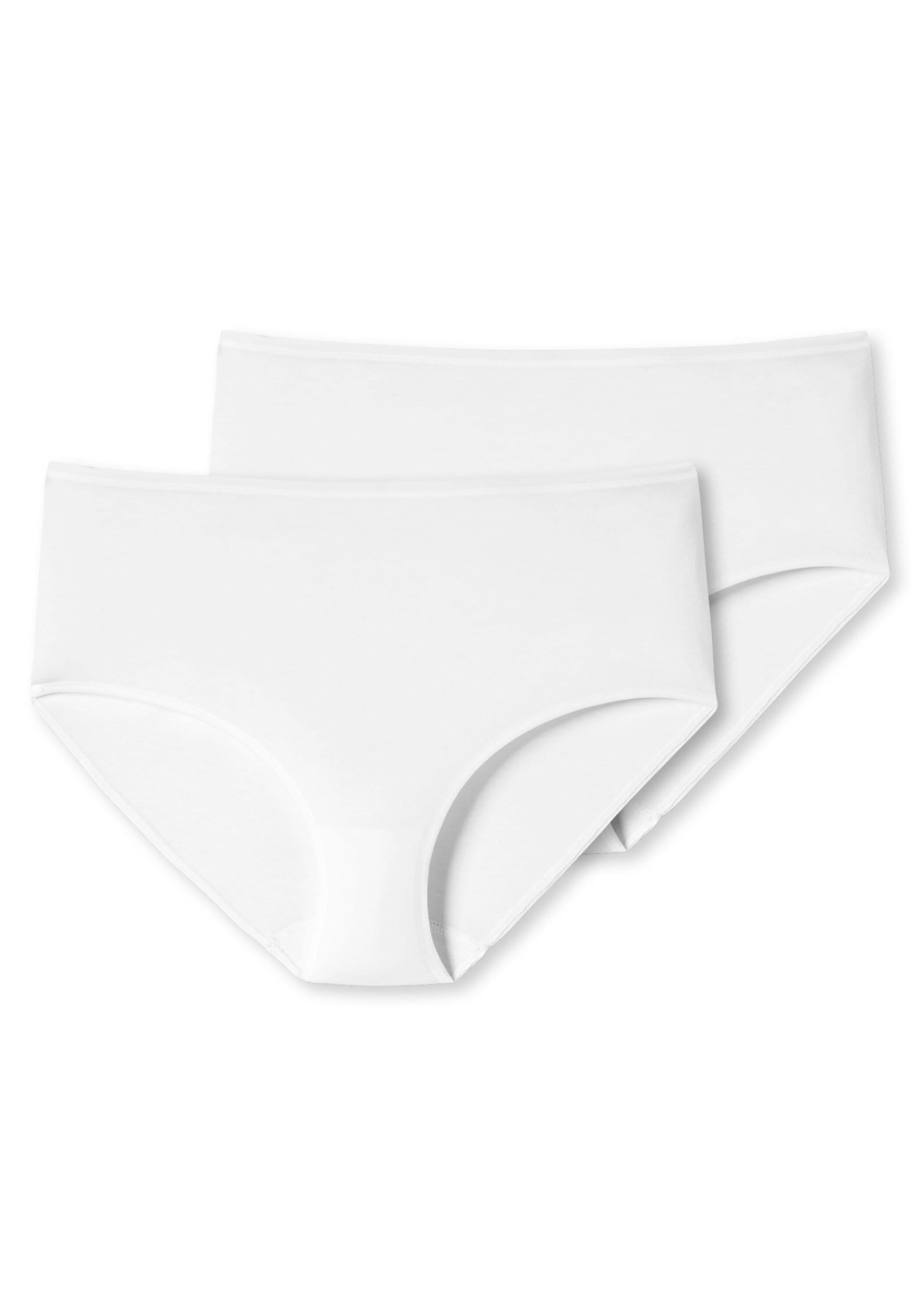 Slip Schiesser "Slip 2Er Pack", Damen, Gr. M, Weiß, Obermaterial: 95% Baumwolle Co. 5% Elasthan El., Unterhosen Slip