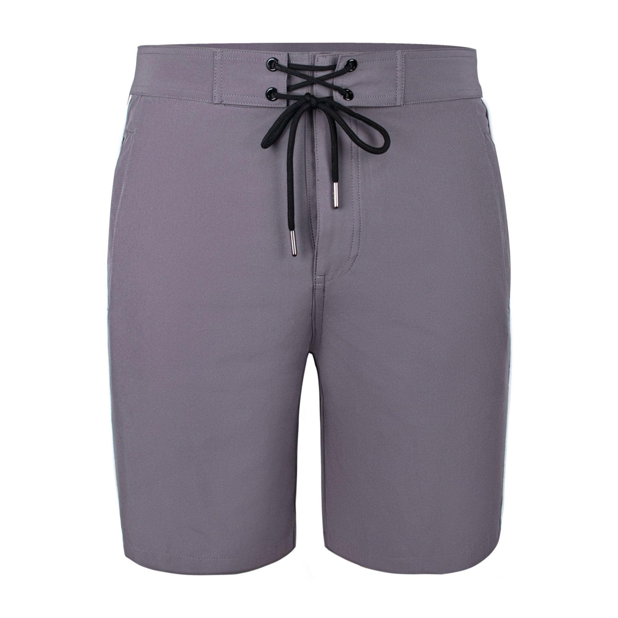 Badeshorts Yeaz "Badeshorts Davey", Herren, Gr. M, Us, Grau, Obermaterial: 92% Polyester Pes. 8% Elasthan El., Badehosen Badeshorts