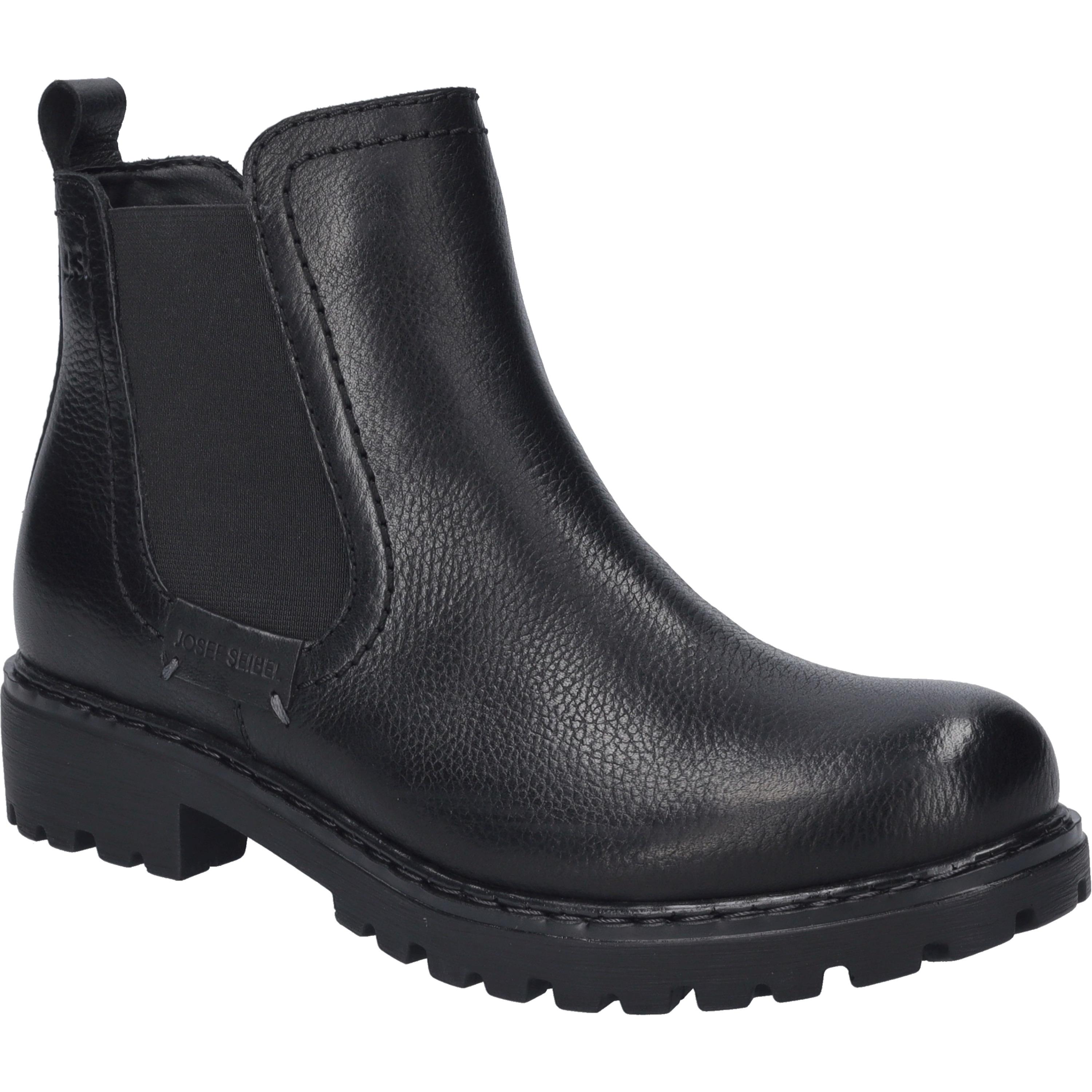 Stiefelette Josef Seibel "Marta 03, Schwarz", Damen, Gr. 38, Schwarz, Obermaterial: 100% Rindsleder Leather Cow., Schuhe Stiefelette