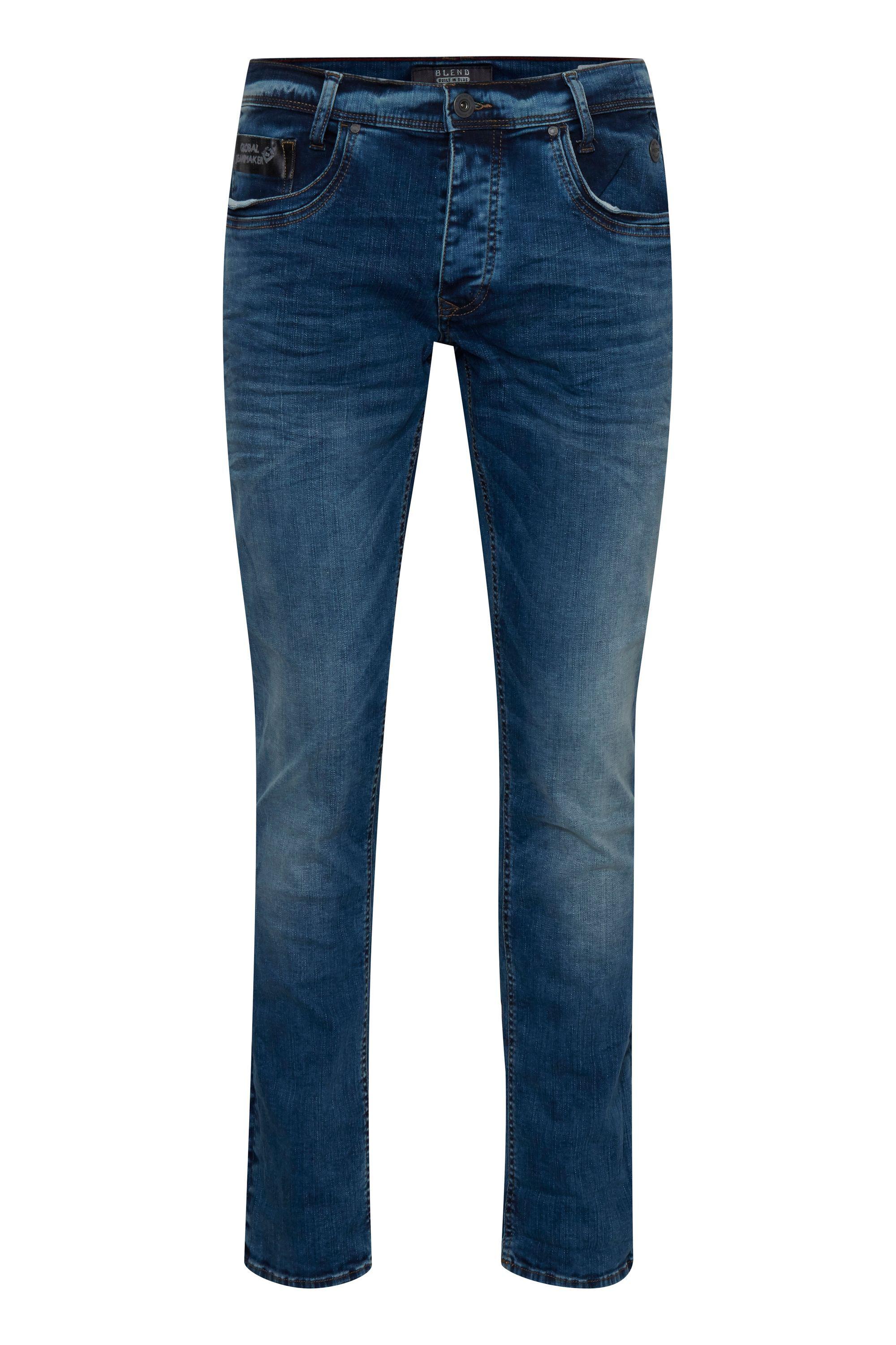 5-Pocket-Jeans Blend "5-Pocket-Hose Bhblizzard", Herren, Gr. 30, LäNge 34, Blau (Denim Middle Blau), Obermaterial: 98% Baumwolle Co. 2% Elasthan El., Hosen 5-Pocket-Jeans