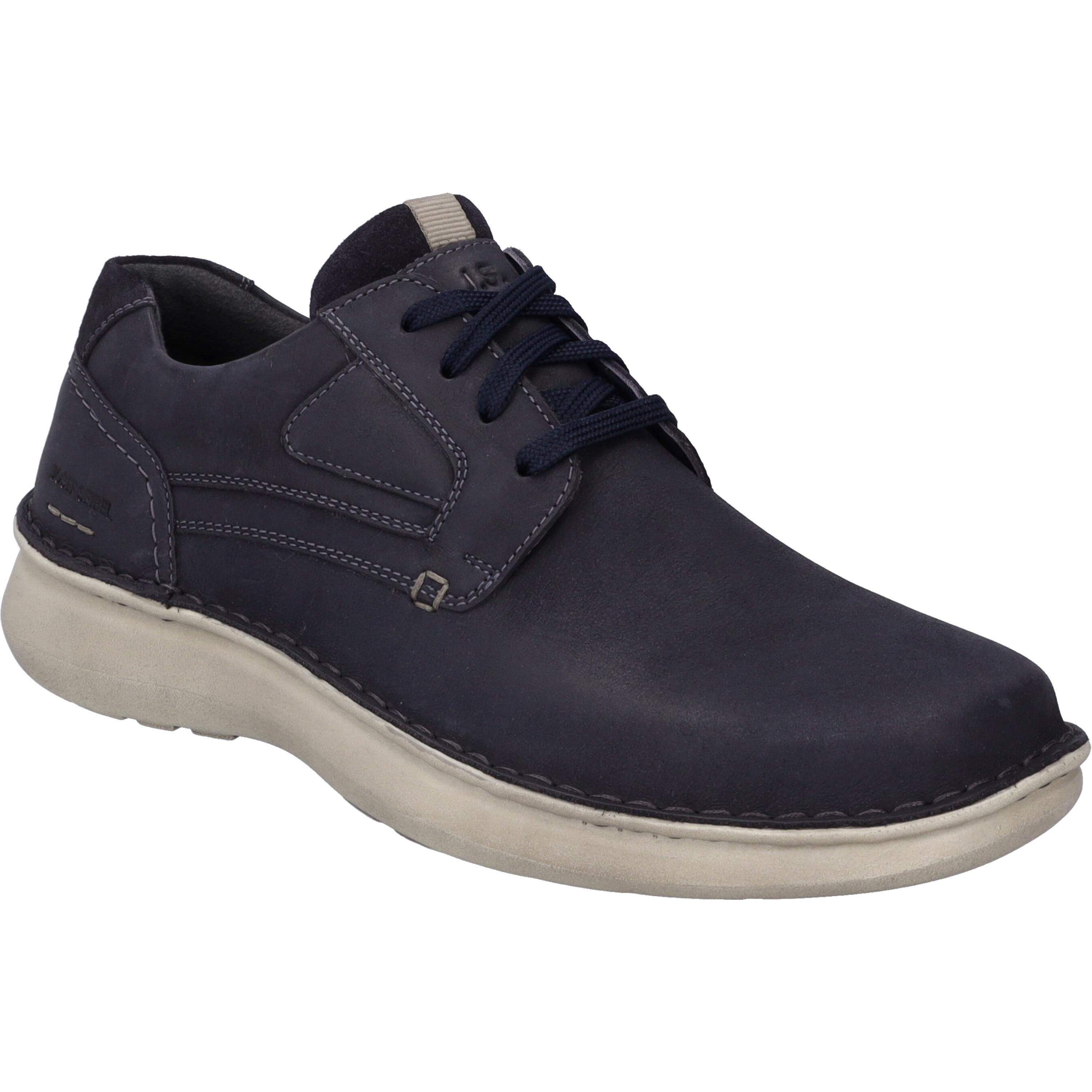 SchnüRschuh Josef Seibel "Alan 03, Indigo", Herren, Gr. 43, Blau (Indigo), Obermaterial: 100% Rindsleder Leather Cow., Schuhe SchnüRschuh