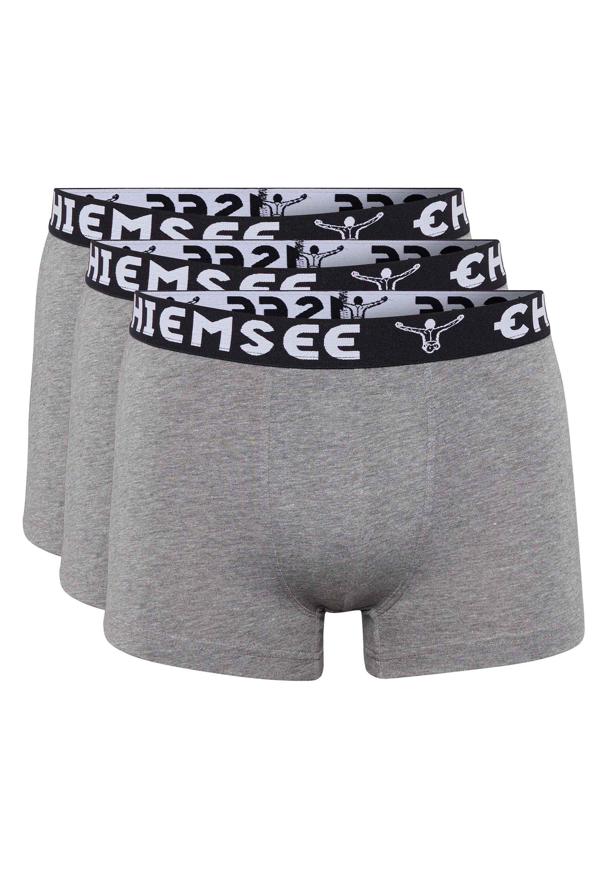 Boxershorts Chiemsee "Boxershort 3Er Pack", Herren, Gr. S, Grau, Obermaterial: 95% Baumwolle Co. 5% Elasthan El., Unterhosen