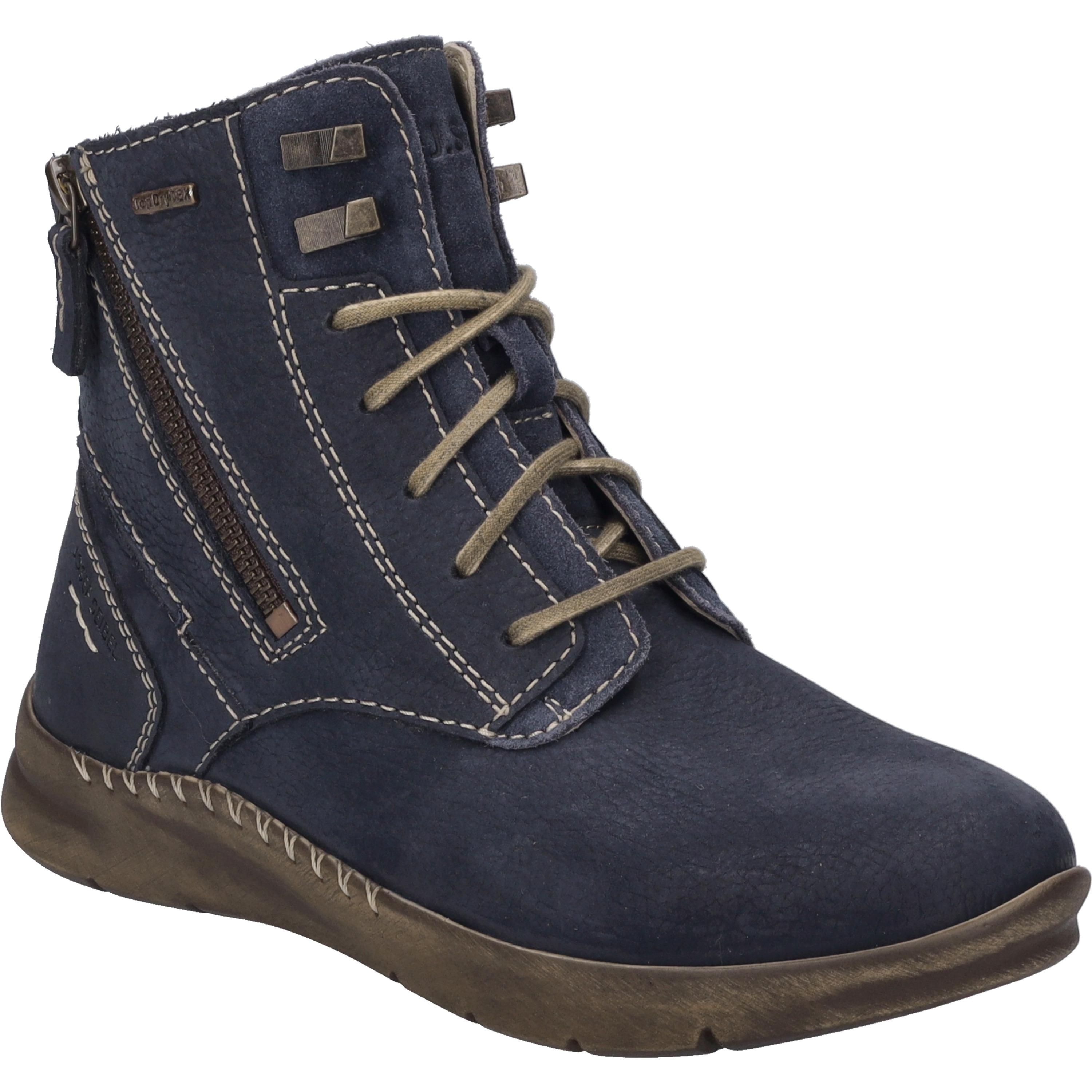 Stiefelette Josef Seibel "Conny 55, Ocean", Damen, Gr. 40, Blau (Ocean), Obermaterial: 100% Rindsleder Leather Cow., Schuhe Stiefelette