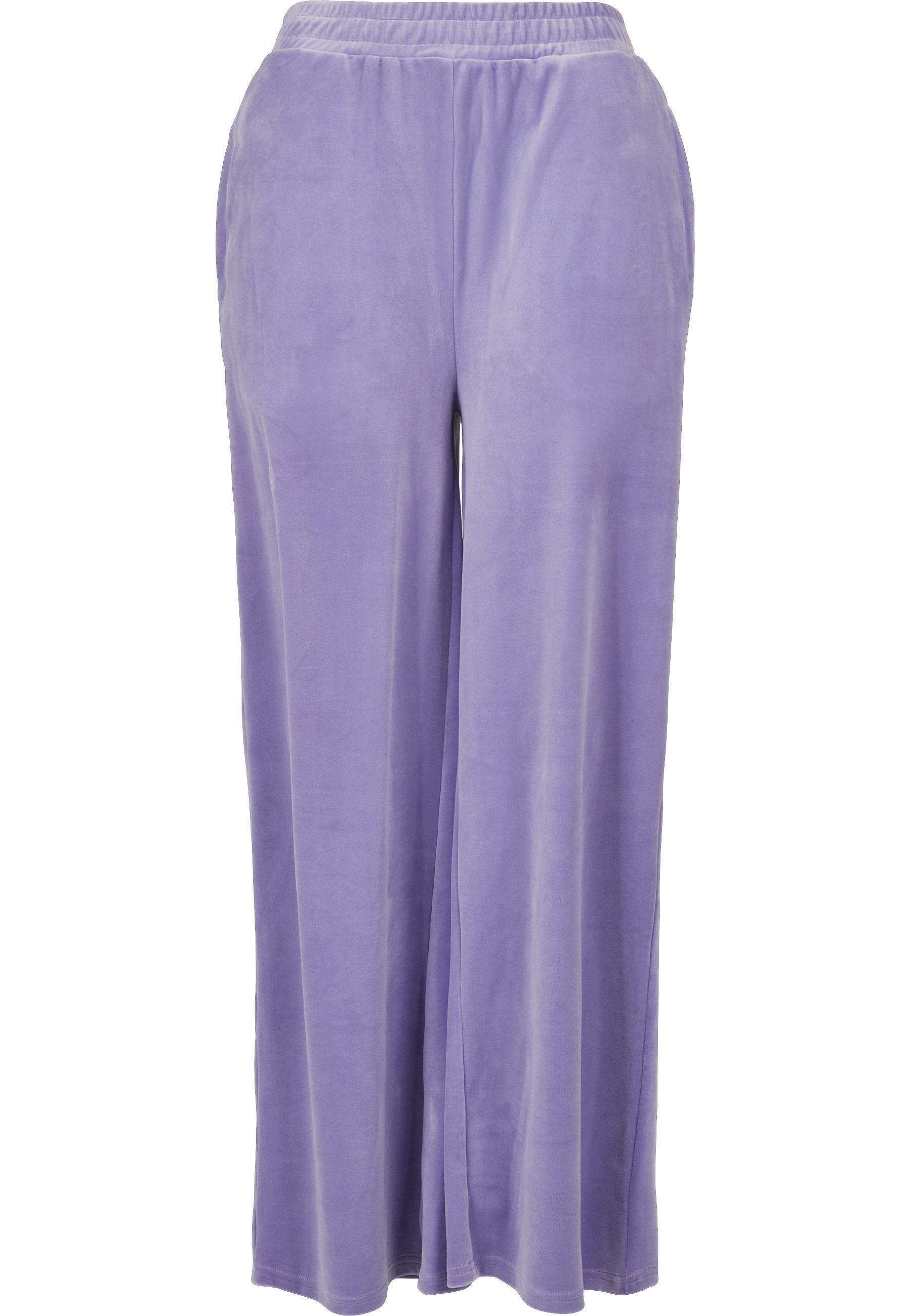 Stoffhose Urban Classics "Urban Classics Damen", Damen, Gr. S, Us-GrößEn, Lavender, 93% Polyester, 7% Elasthan, Unifarben, Loose Fit, Hosen Stoffhose